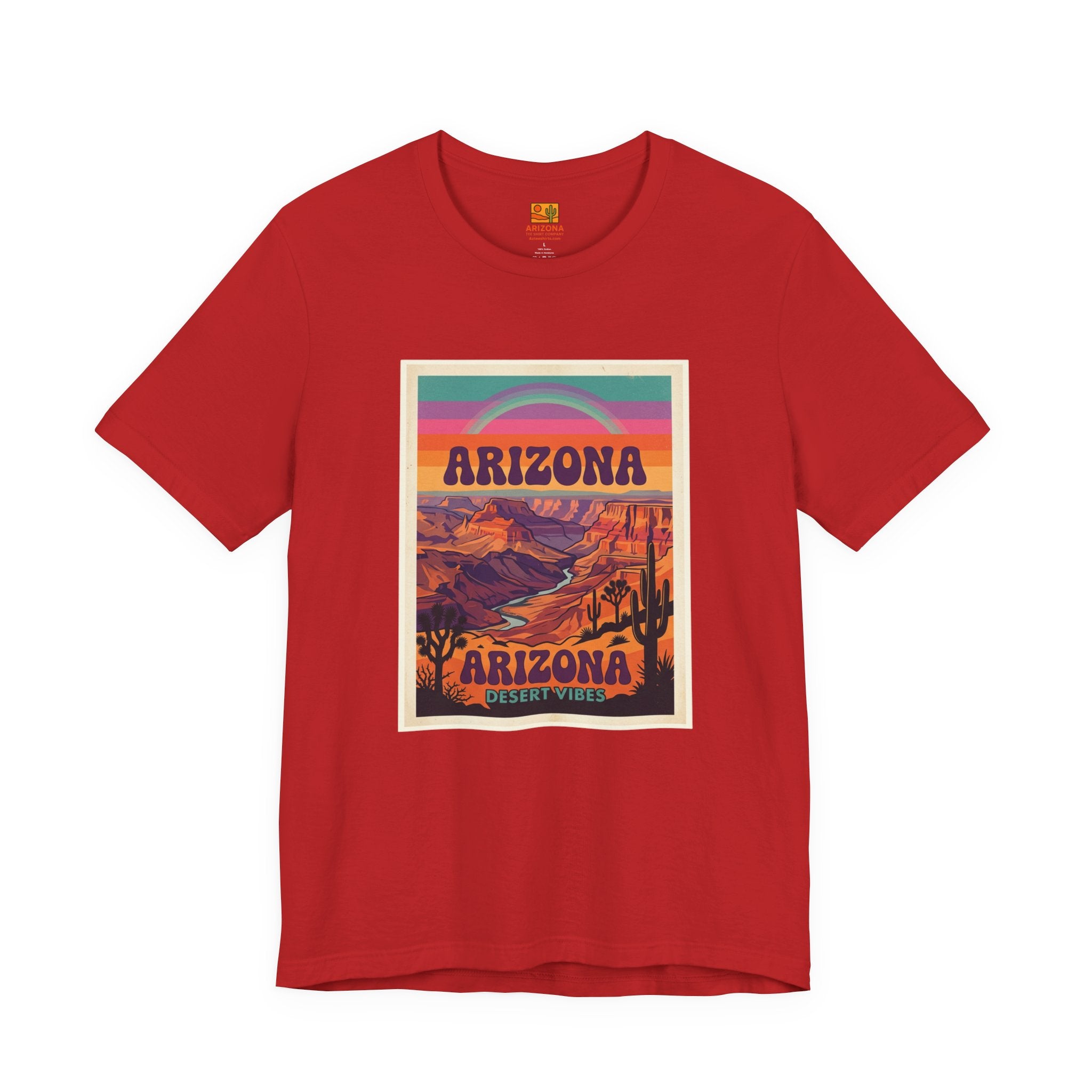 Arizona Sunset Tee — Retro Desert Graphic T-Shirt — lifestyle view