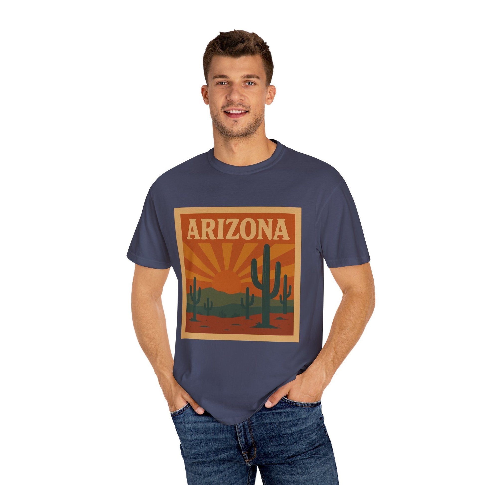 Arizona Sunset Unisex Garment-Dyed T-Shirt Printify
