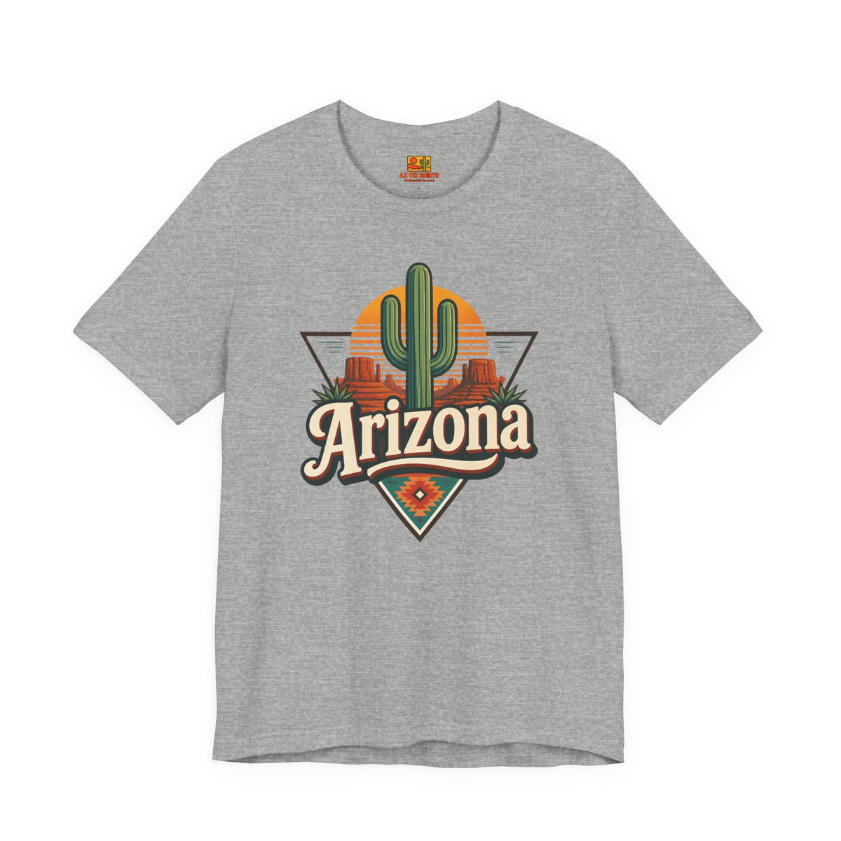 Vintage Arizona Saguaro Sunset T-Shirt – Retro Desert Southwest Tee — lifestyle view
