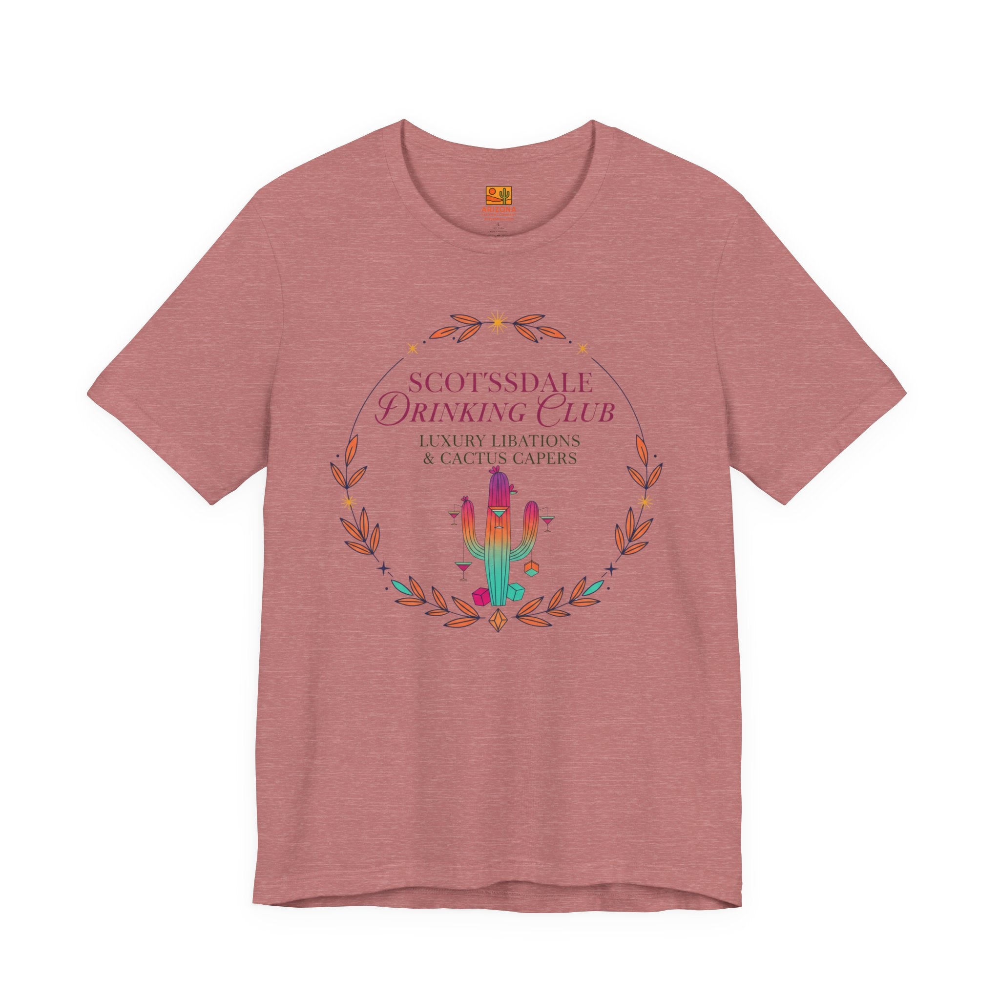 Scottsdale Drinking Club Tee — Cactus & Cocktail Graphic T-Shirt — lifestyle view 2