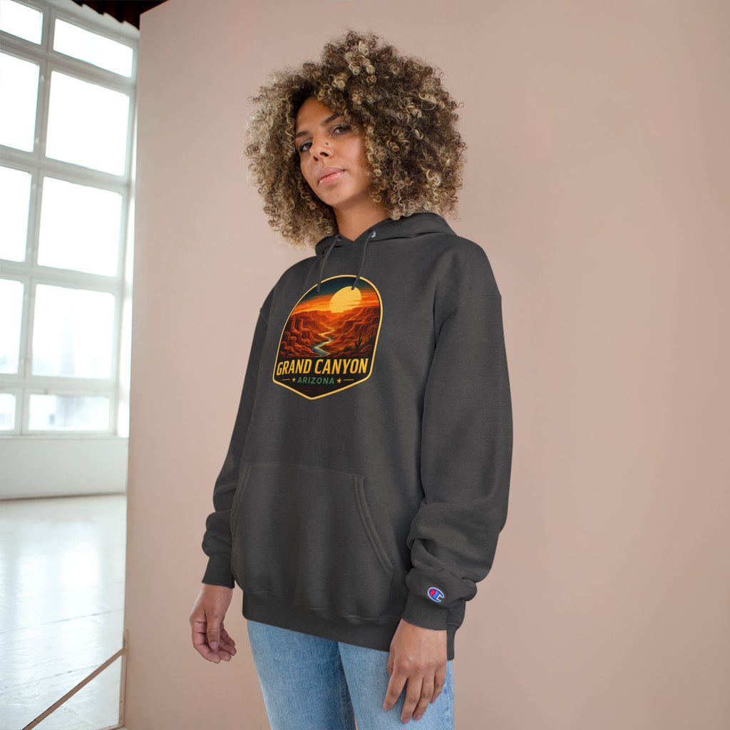 Arizona Desert Hoodie — Grand Canyon Sunset Badge Pullover