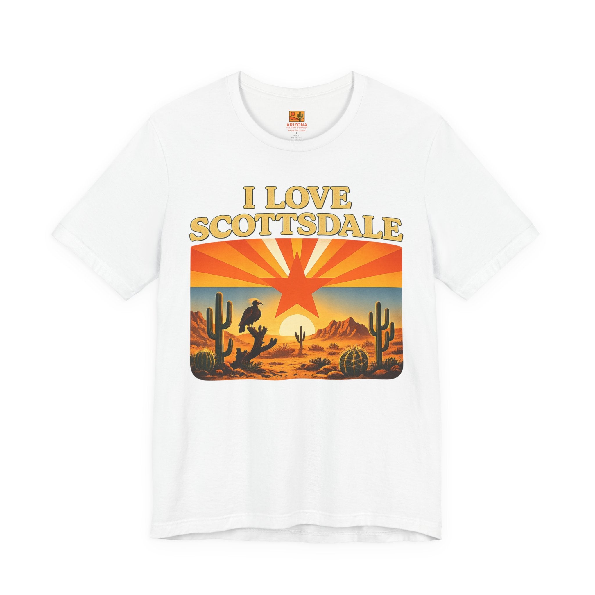 Scottsdale Desert Retro T-Shirt — "I Love Scottsdale" Vintage Tee — side view 2