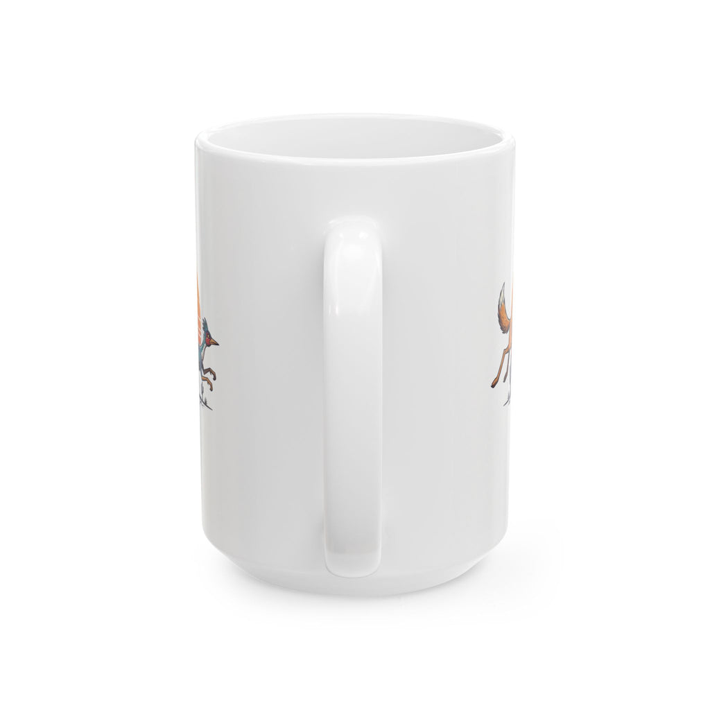 Coyote Wins Ceramic Mug — 'coyote wins' Text Design (11oz & 15oz) — back view 2
