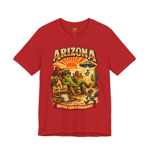 "Hotter Than a Habanero" T-Shirt — Funny Arizona Spicy Heat Tee — back view