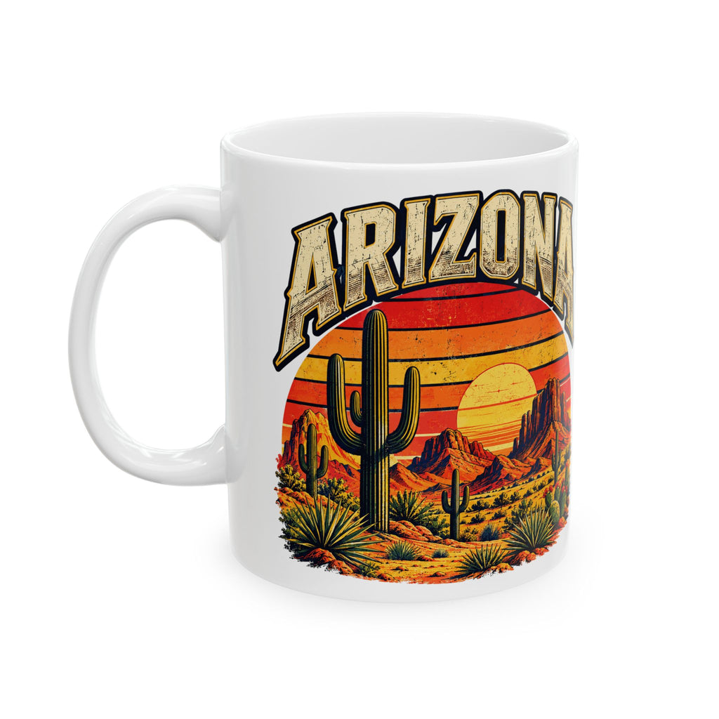 Arizona Saguaro Sunset ceramic mug, other side