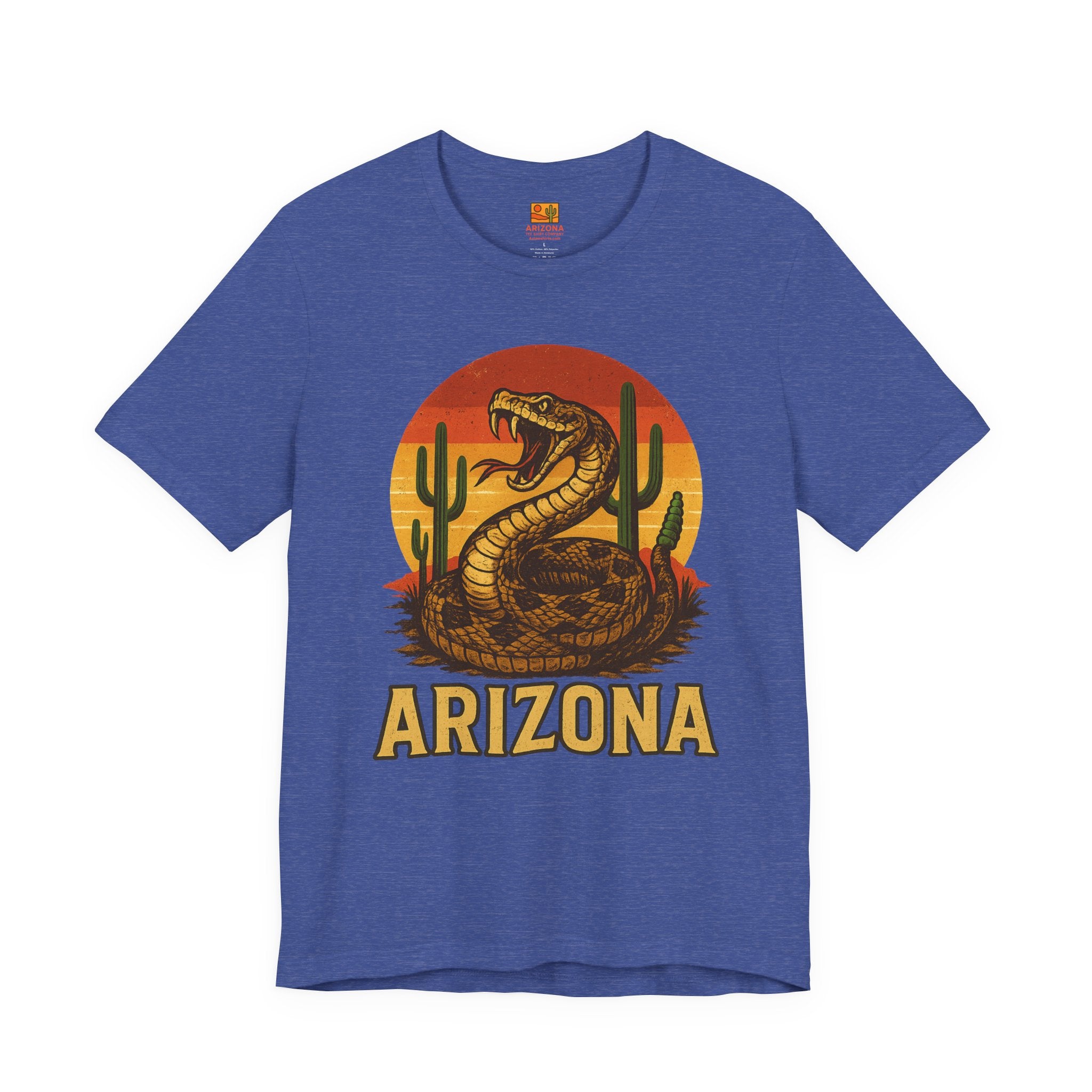 Arizona Rattlesnake Vintage Sunset Tee — back view 2