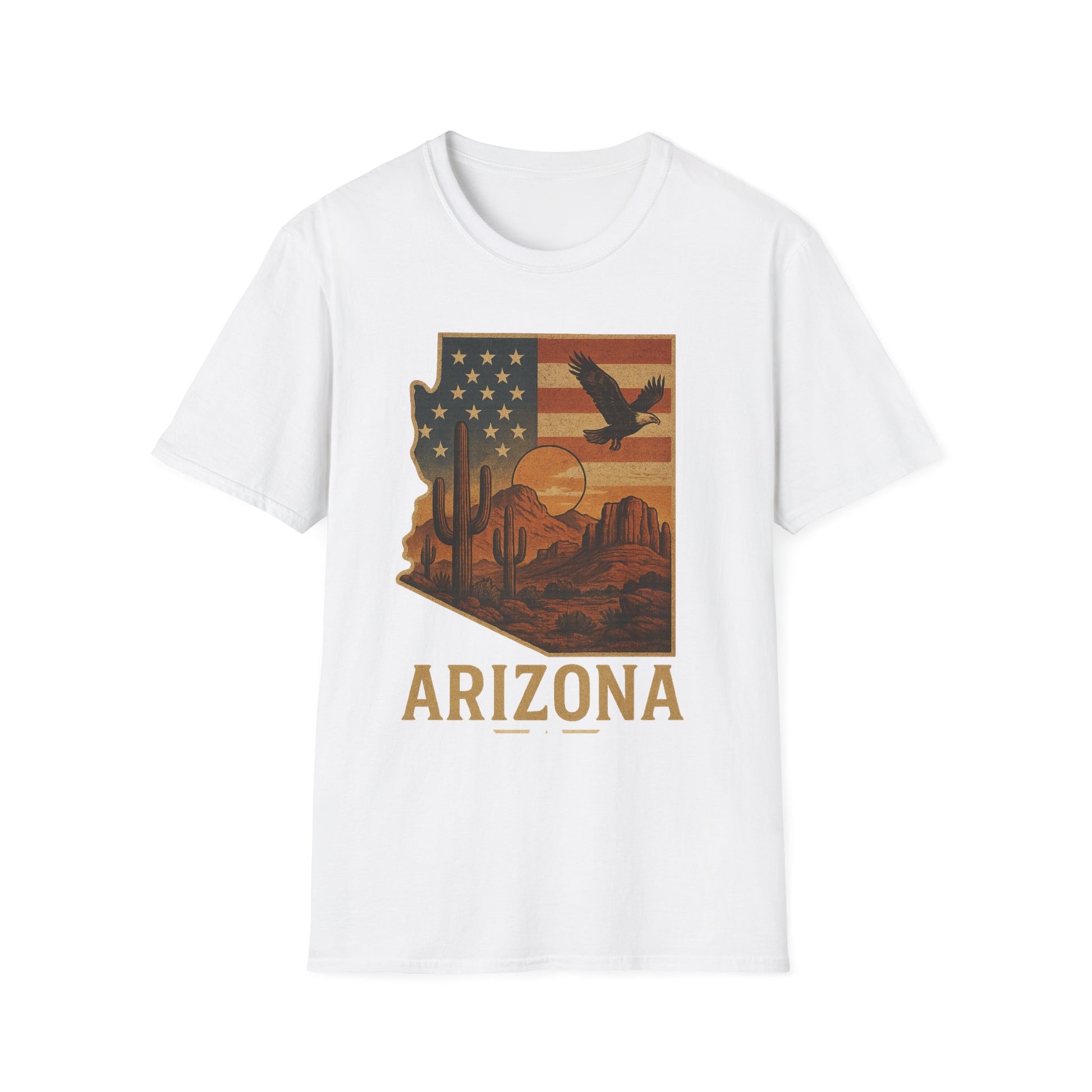 Arizona Desert Vibes Unisex T-Shirt, Casual Outfit, Souvenir Tee, Gift for Travelers, Southwestern Style, Arizona Pride