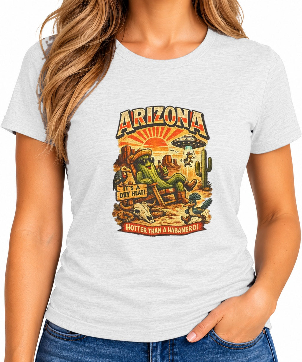 Woman wearing the Hotter Than a Habanero T-Shirt