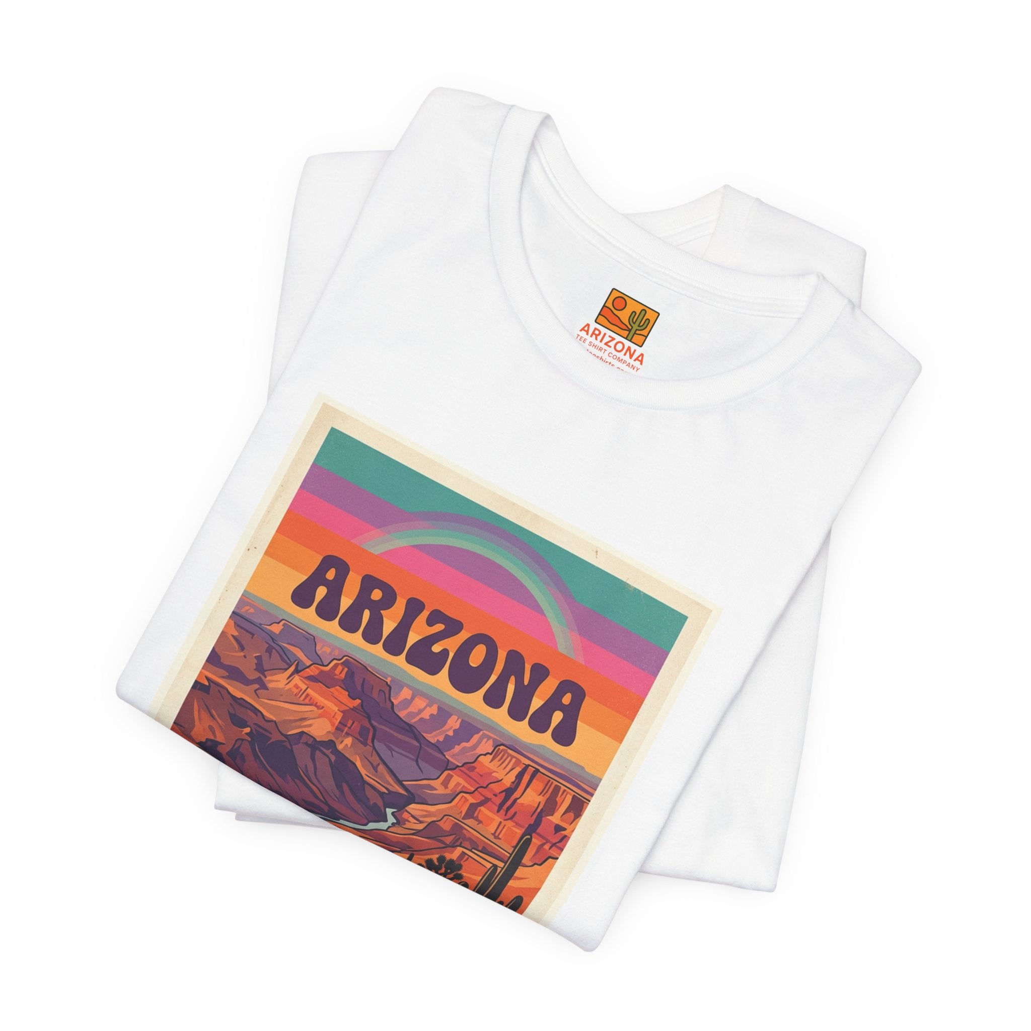 Arizona Sunset Tee — Retro Desert Graphic T-Shirt — back view 2