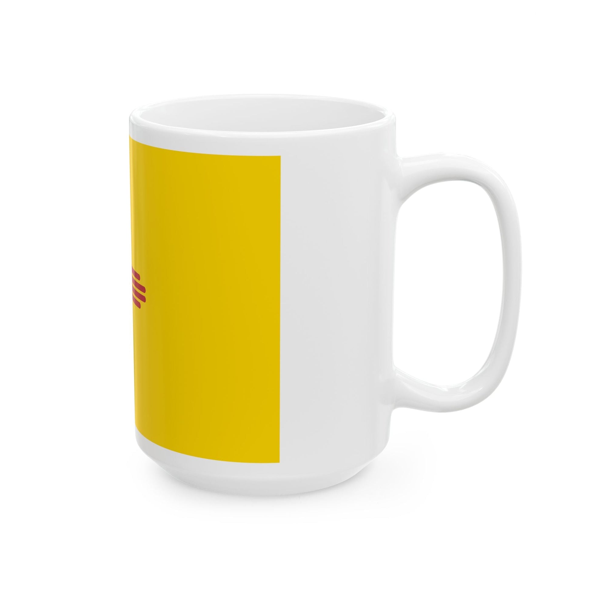 Bright Yellow New Mexico Flag Ceramic Mug - 11oz Printify
