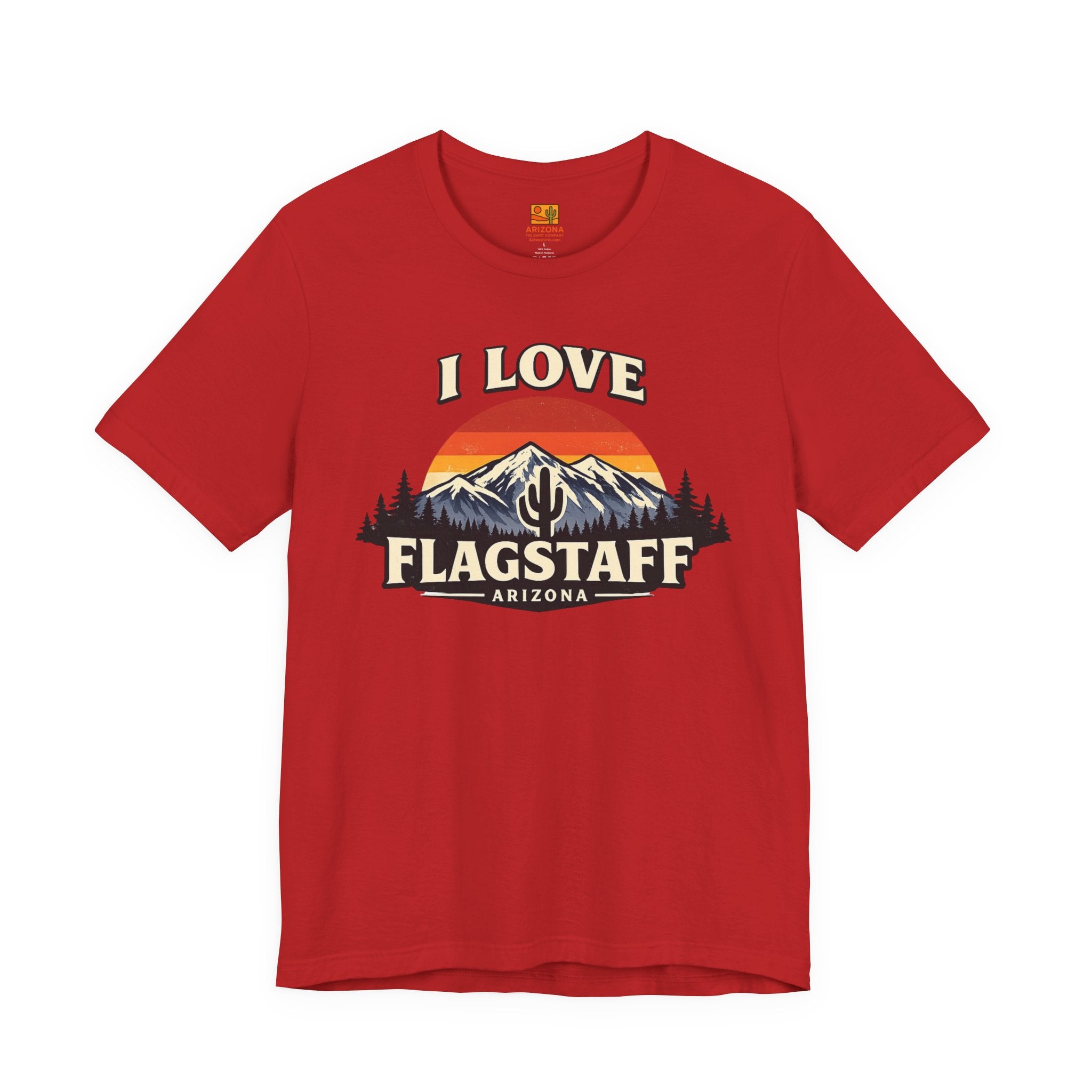 I Love Flagstaff Retro Mountain T‑Shirt — Flagstaff, AZ Travel Tee — alternate view