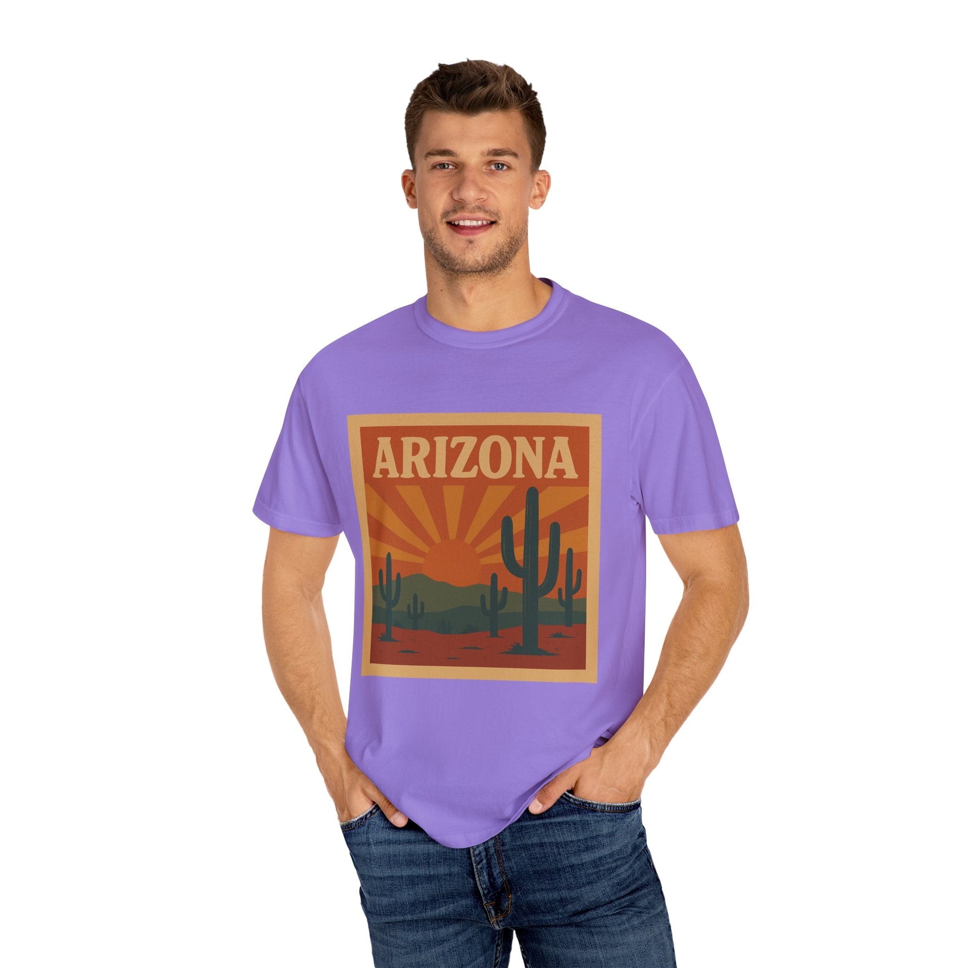 Arizona Sunset Unisex Garment-Dyed T-Shirt Printify