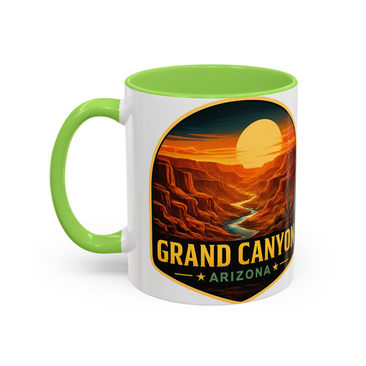 Grand Canyon Sunset Mug — Arizona Travel Coffee Cup (11oz/15oz) — detail view 3