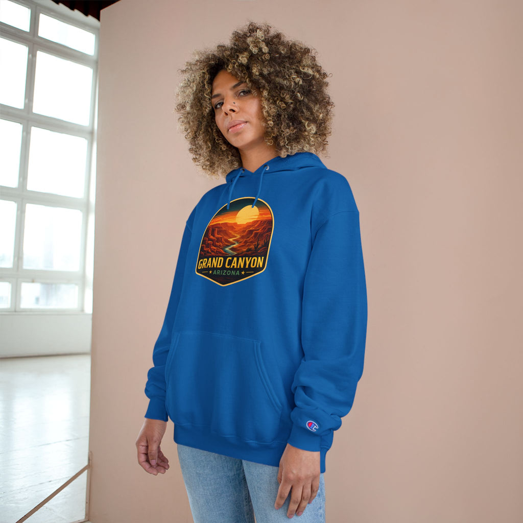 Arizona Desert Hoodie — Grand Canyon Sunset Badge Pullover