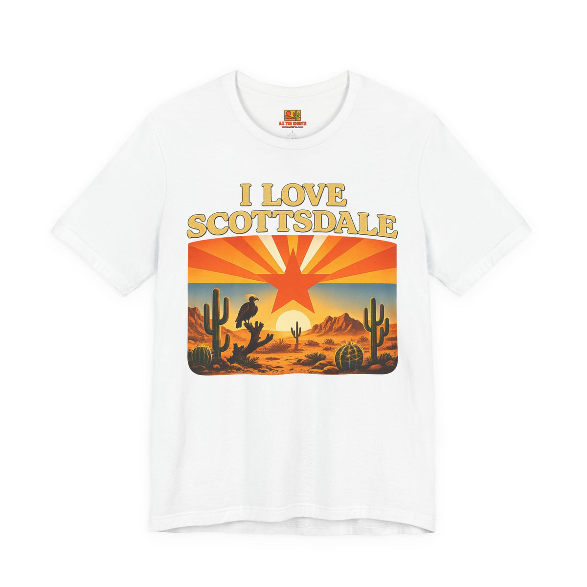 Scottsdale Desert Retro T-Shirt — "I Love Scottsdale" Vintage Tee — side view 2