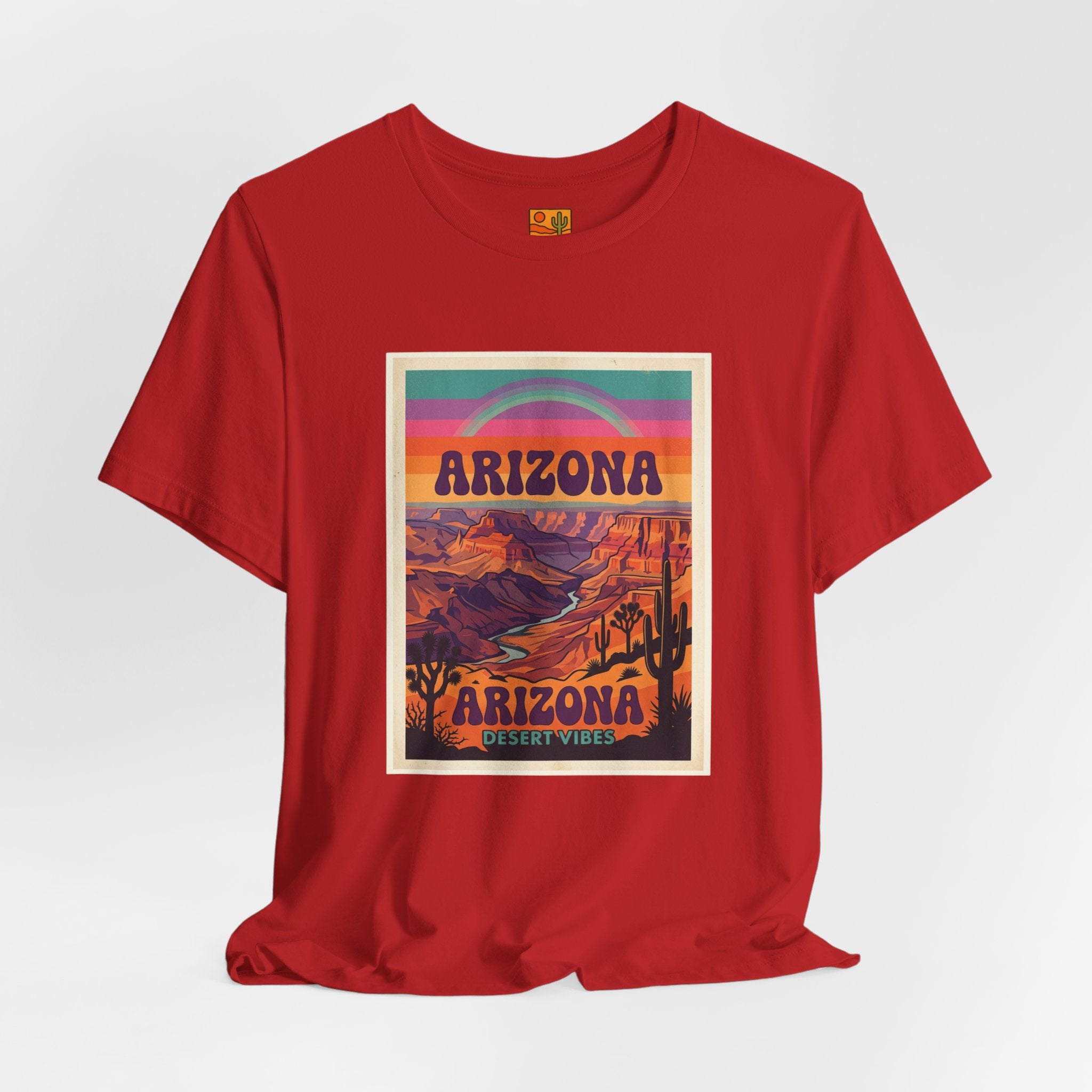 Arizona Sunset Tee — Retro Desert Graphic T-Shirt — side view 3