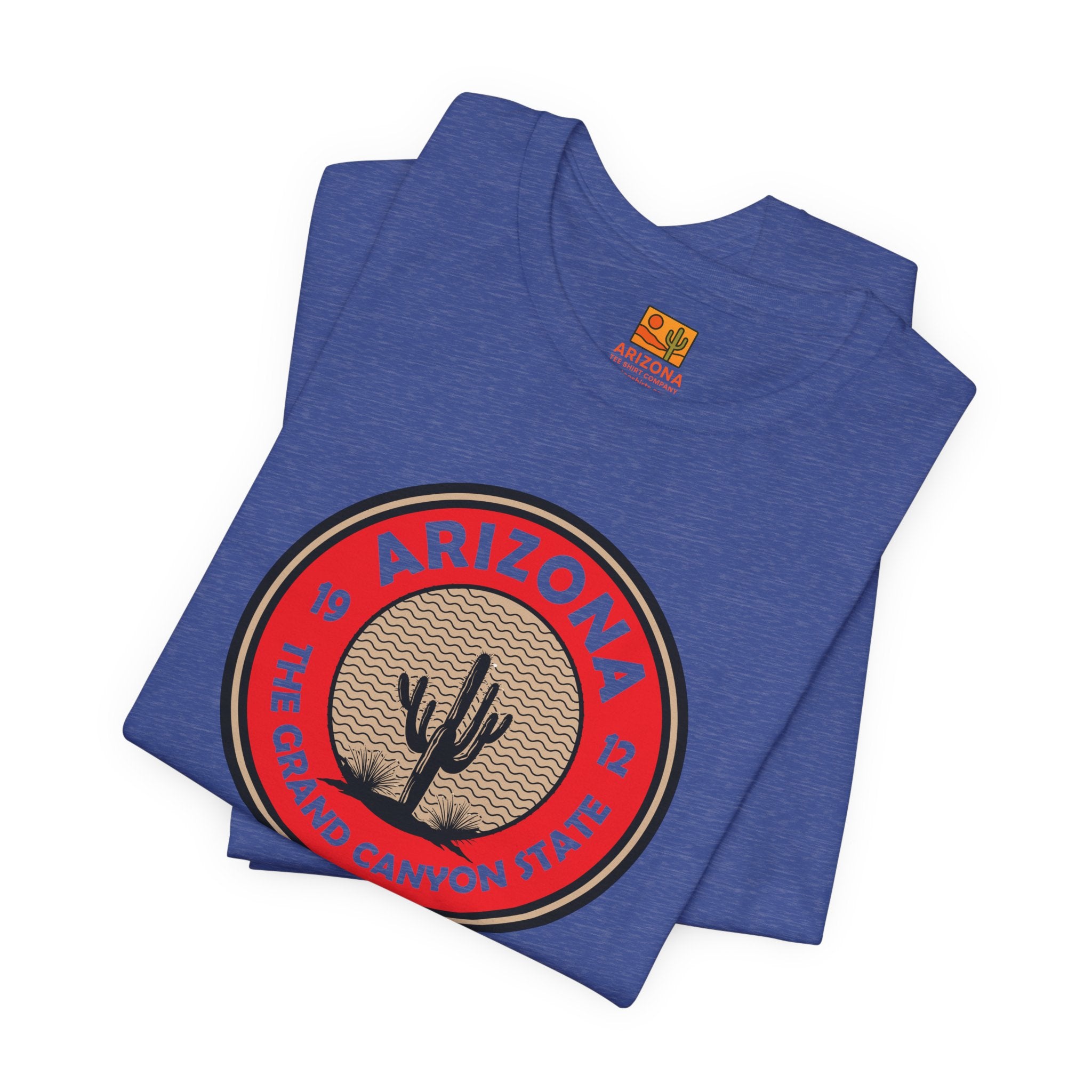 Arizona Cactus Badge Tee — The Grand Canyon State Travel T‑Shirt — lifestyle view 2