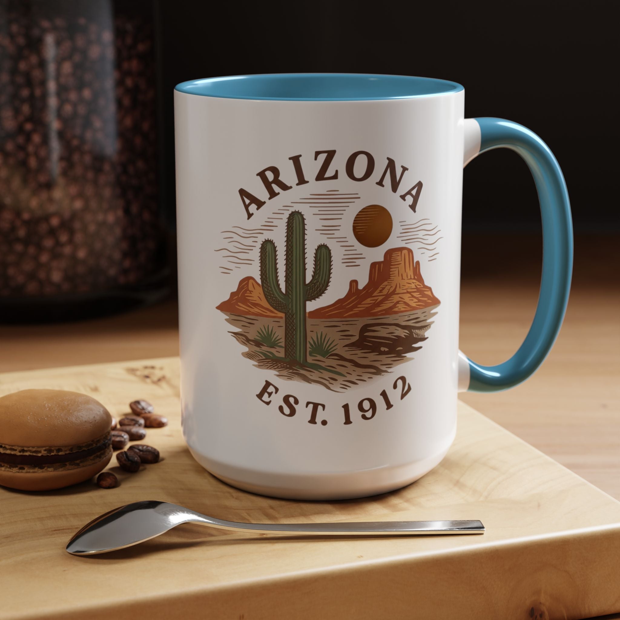 Arizona Desert Coffee Mug – ‘Arizona Est. 1912’ Accent Ceramic Mug (11/15oz) — alternate view