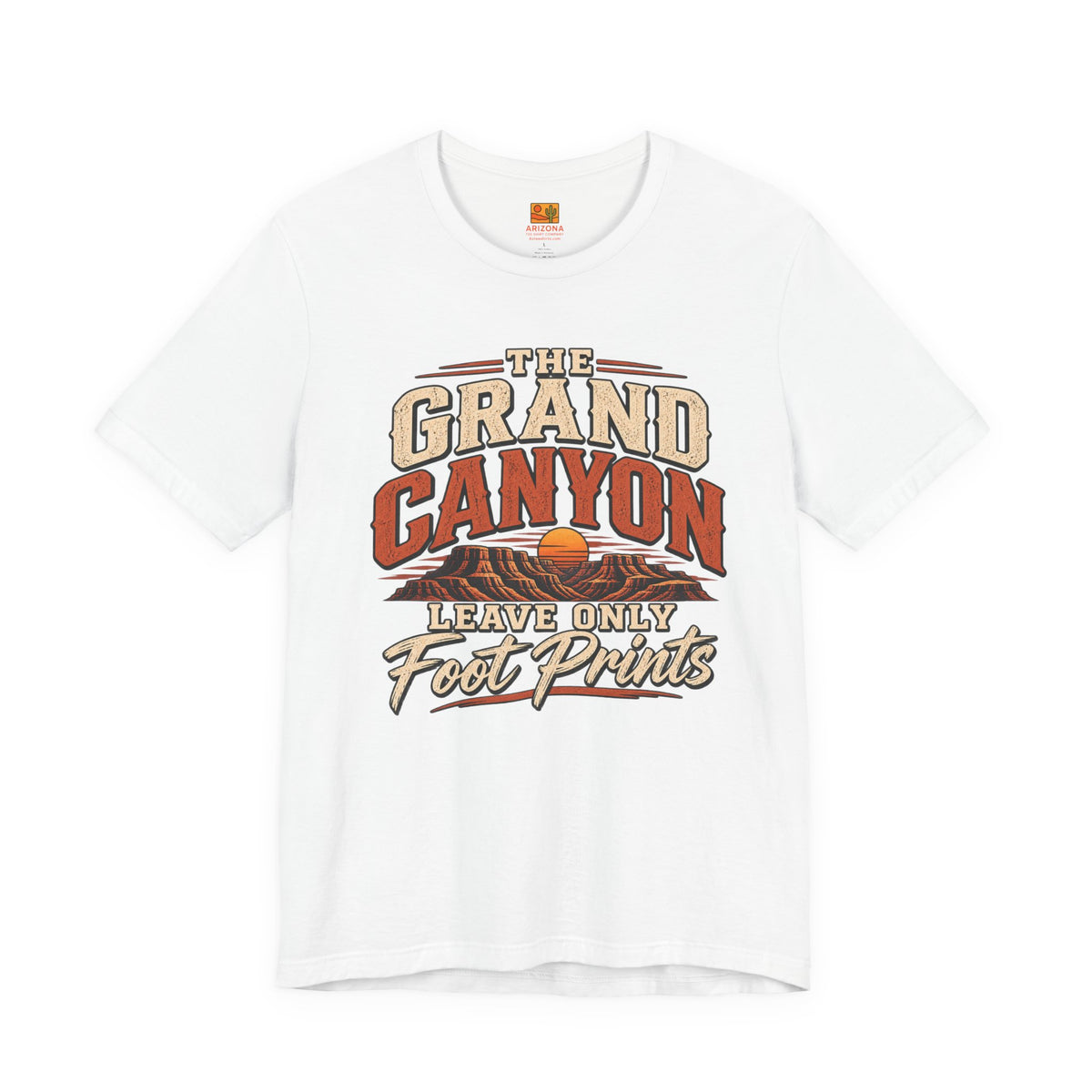 Grand Canyon T-Shirt – "Leave Only Footprints" Retro National Park Tee — back view 2
