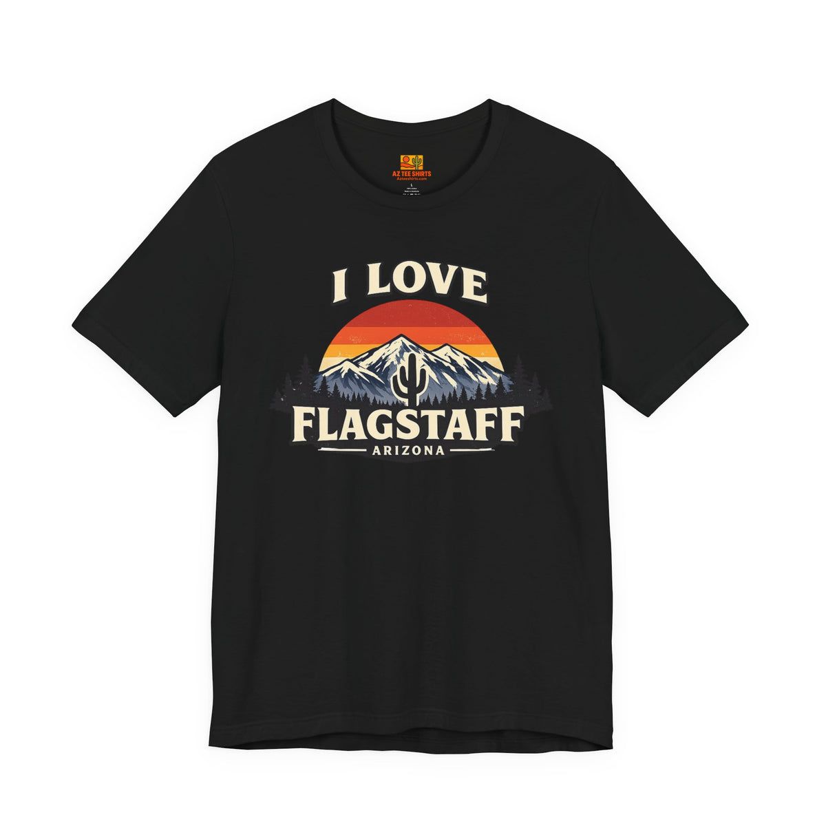 I Love Flagstaff Retro Mountain T‑Shirt — Flagstaff, AZ Travel Tee — lifestyle view