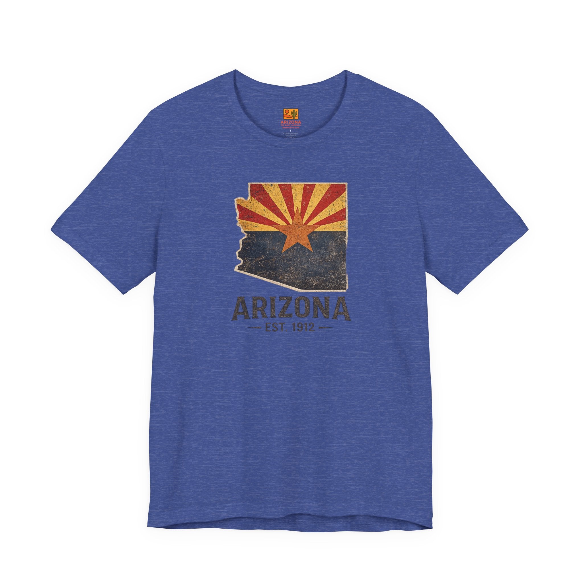 Arizona State Flag T-Shirt – Vintage 'Arizona EST. 1912' Graphic Tee — front view