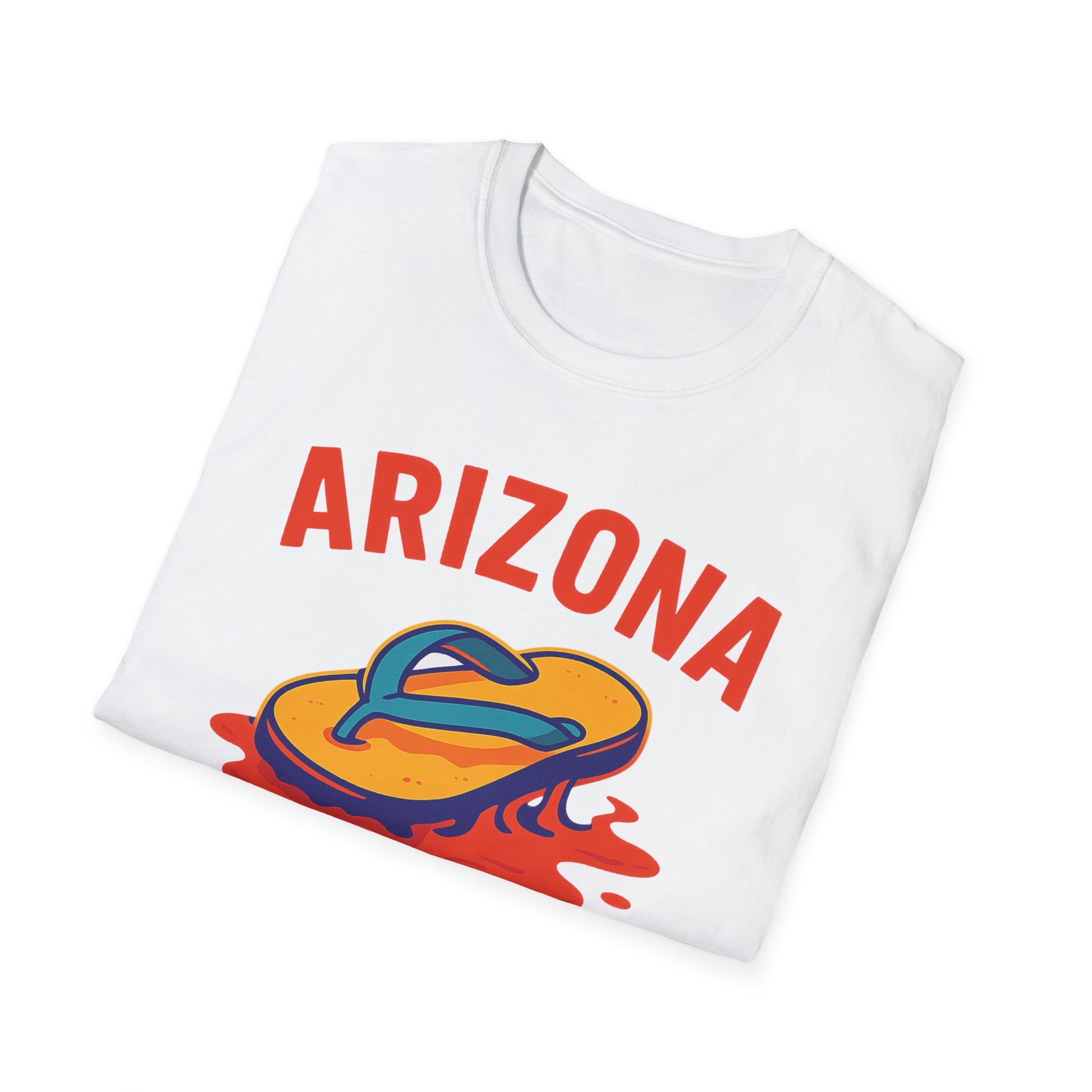 Arizona Flip-Flop summer t-shirt featuring a vibrant design, perfect for beach days and casual outings.
