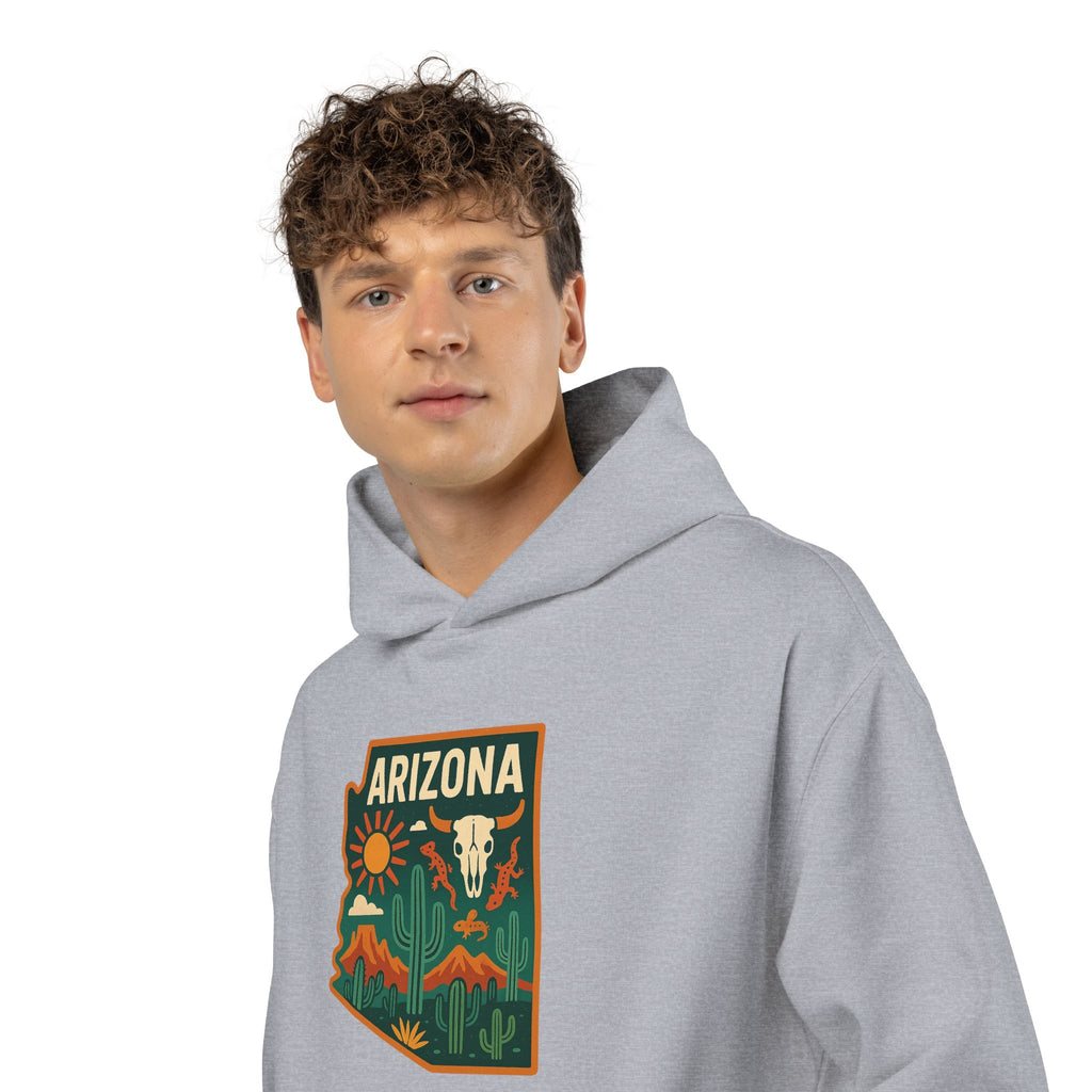 Arizona Desert Hoodie — State Outline Badge Pullover