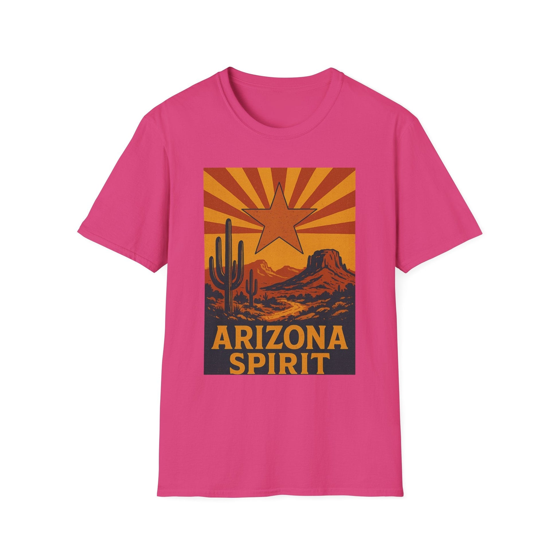 Arizona Spirit Unisex Softstyle T-Shirt - Retro Desert Design Printify