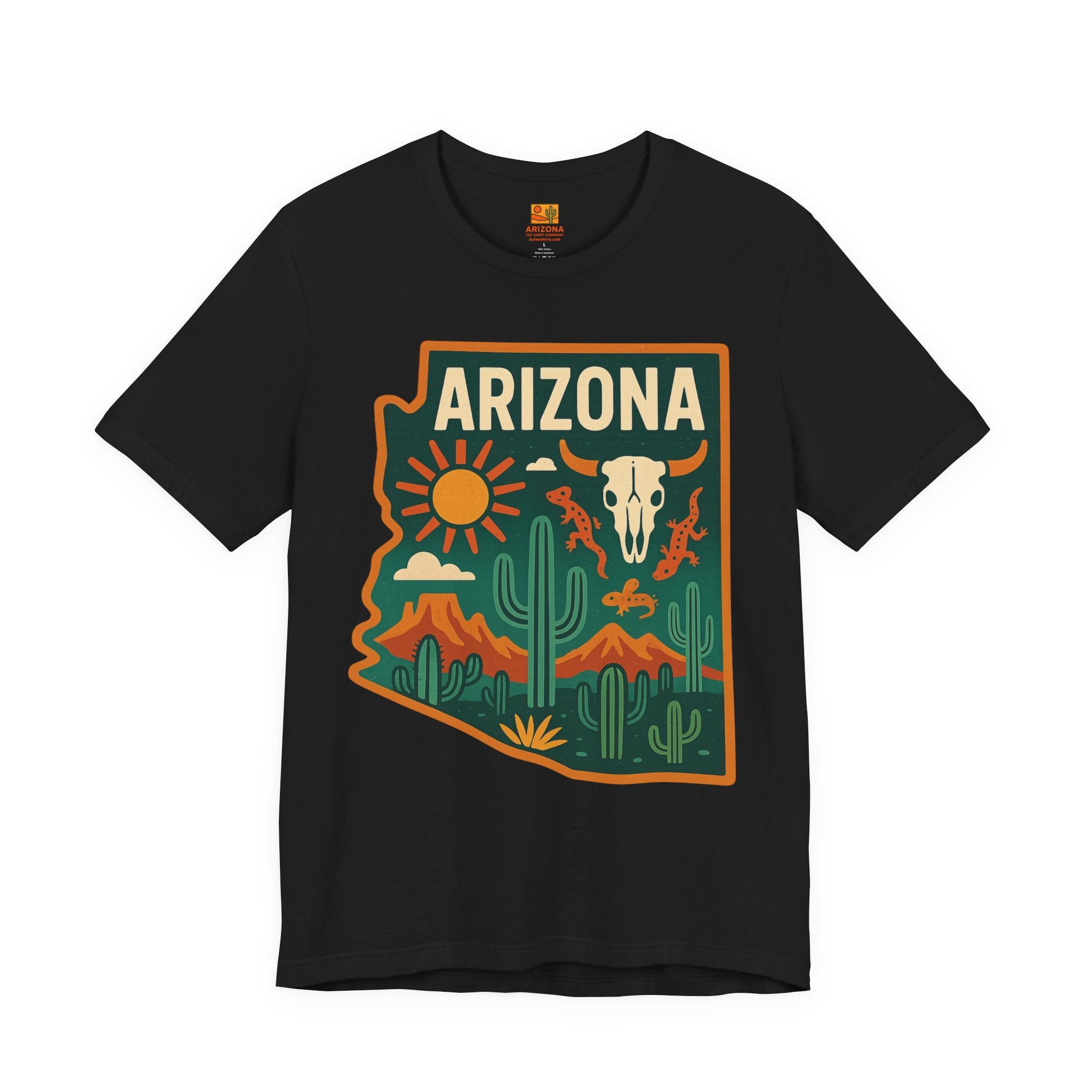Cactus, Skull & Sunset T‑Shirt — front view 2