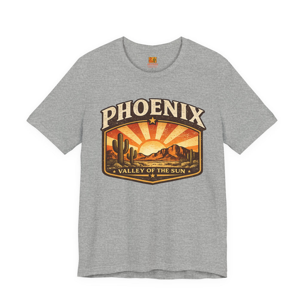 Phoenix Valley of the Sun Tee — Vintage Desert Sunset T-Shirt — back view 2