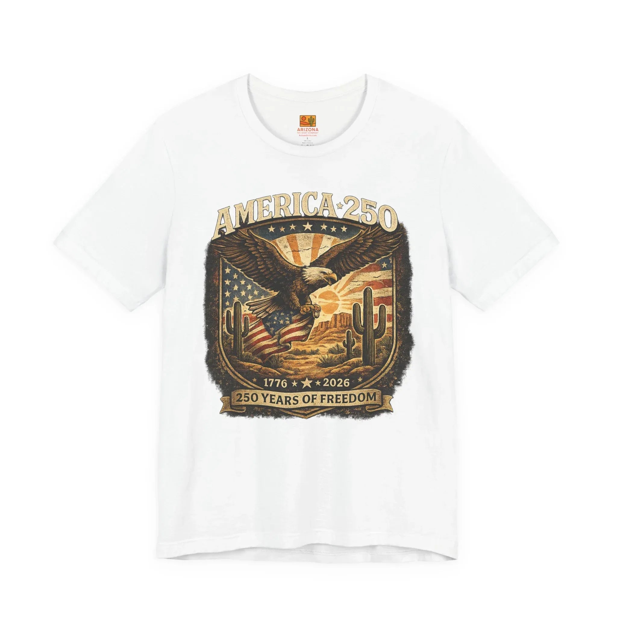 America 250 Eagle Tee – 250 Years of Freedom Patriotic T‑Shirt (1776–2026) — side view 2