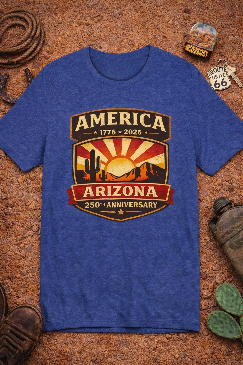 Arizona 250th Anniversary Tee — 250th Arizona T-Shirt — front view
