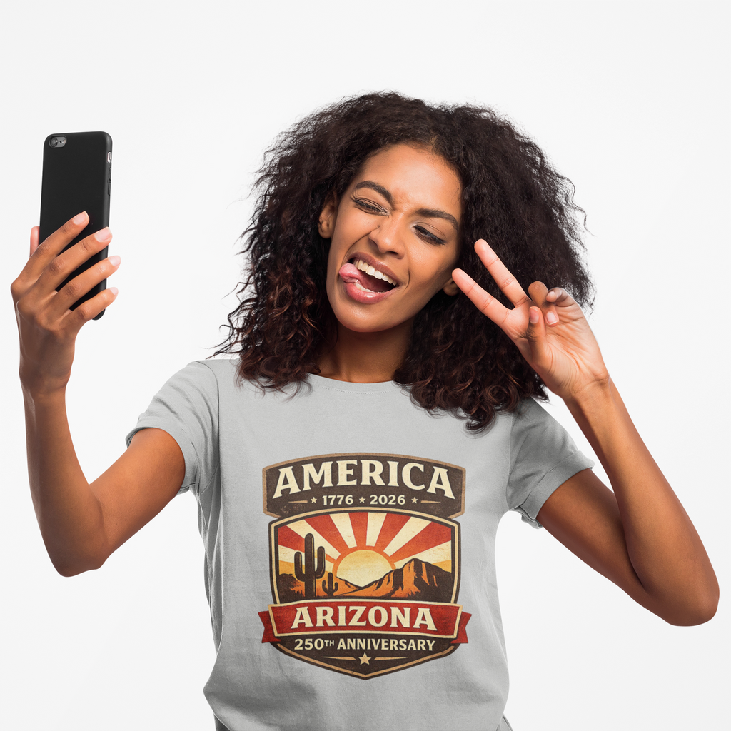 Arizona 250th Anniversary Tee — 250th Arizona T-Shirt — back view