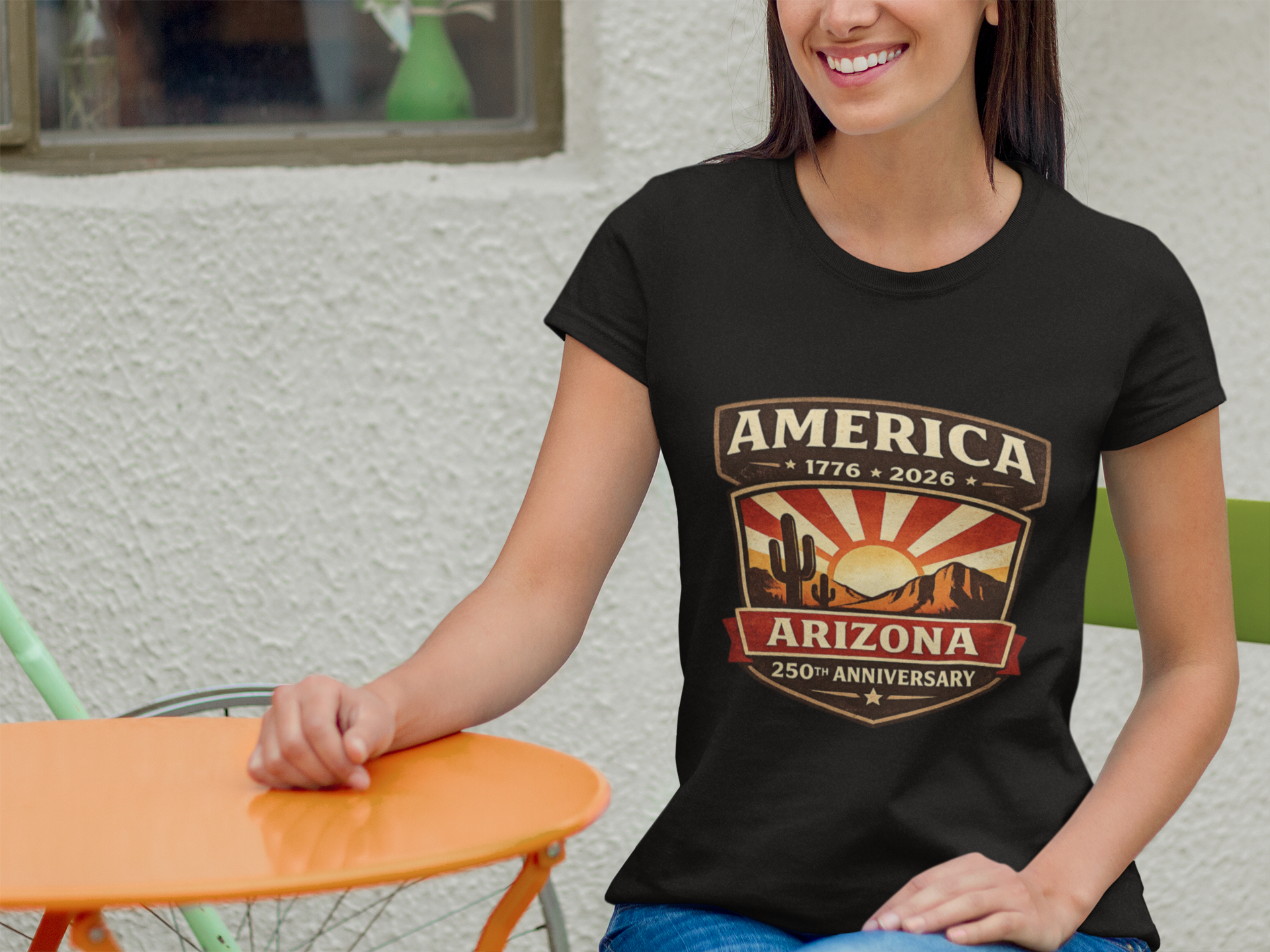 Arizona 250th Anniversary Tee — 250th Arizona T-Shirt — detail view