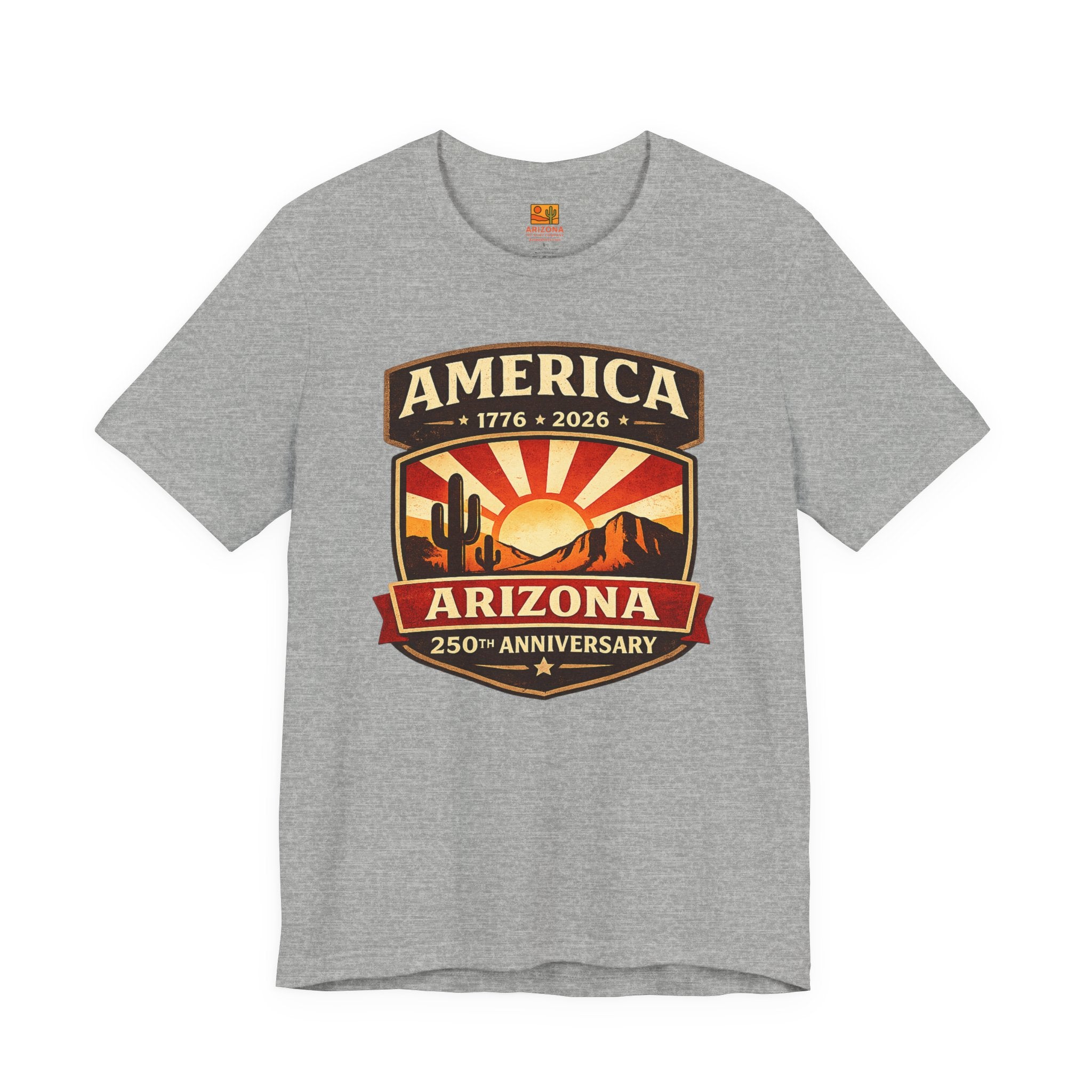 Arizona 250th Anniversary Tee — 250th Arizona T-Shirt — front view 2