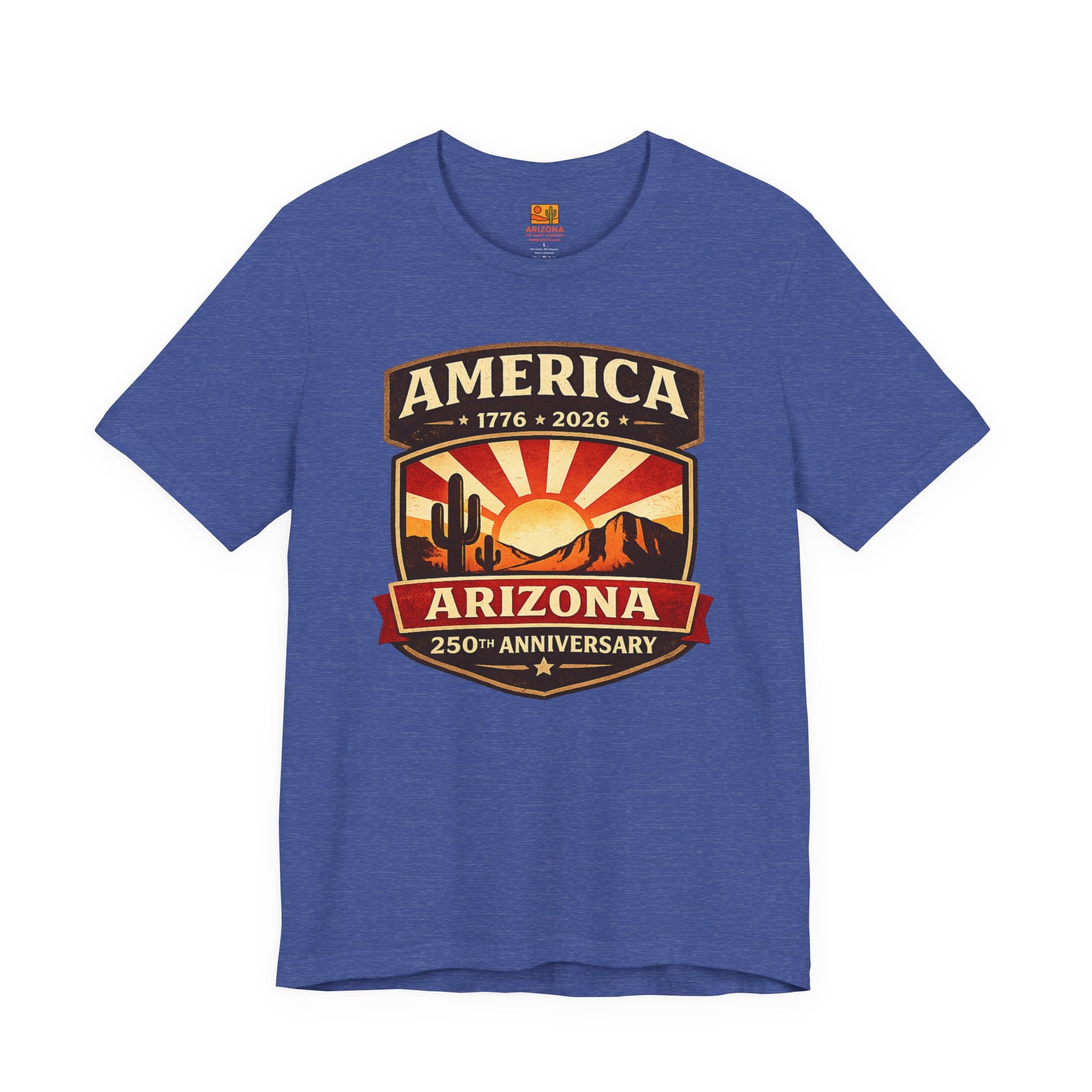Arizona 250th Anniversary Tee — 250th Arizona T-Shirt — back view 2