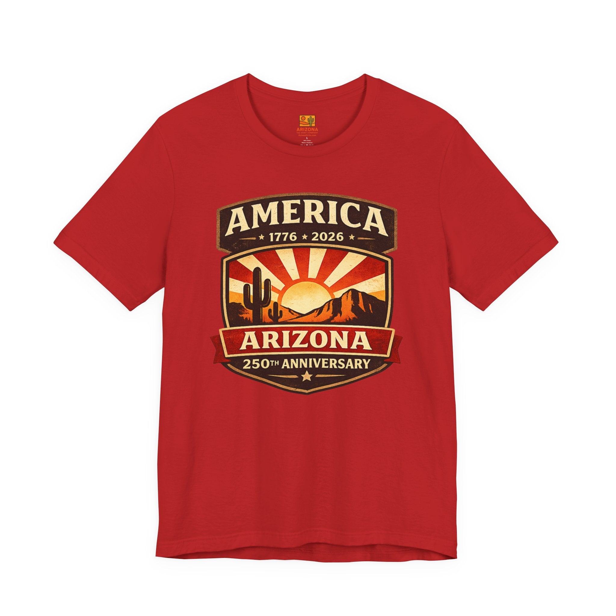 Arizona 250th Anniversary Tee — 250th Arizona T-Shirt — side view 2