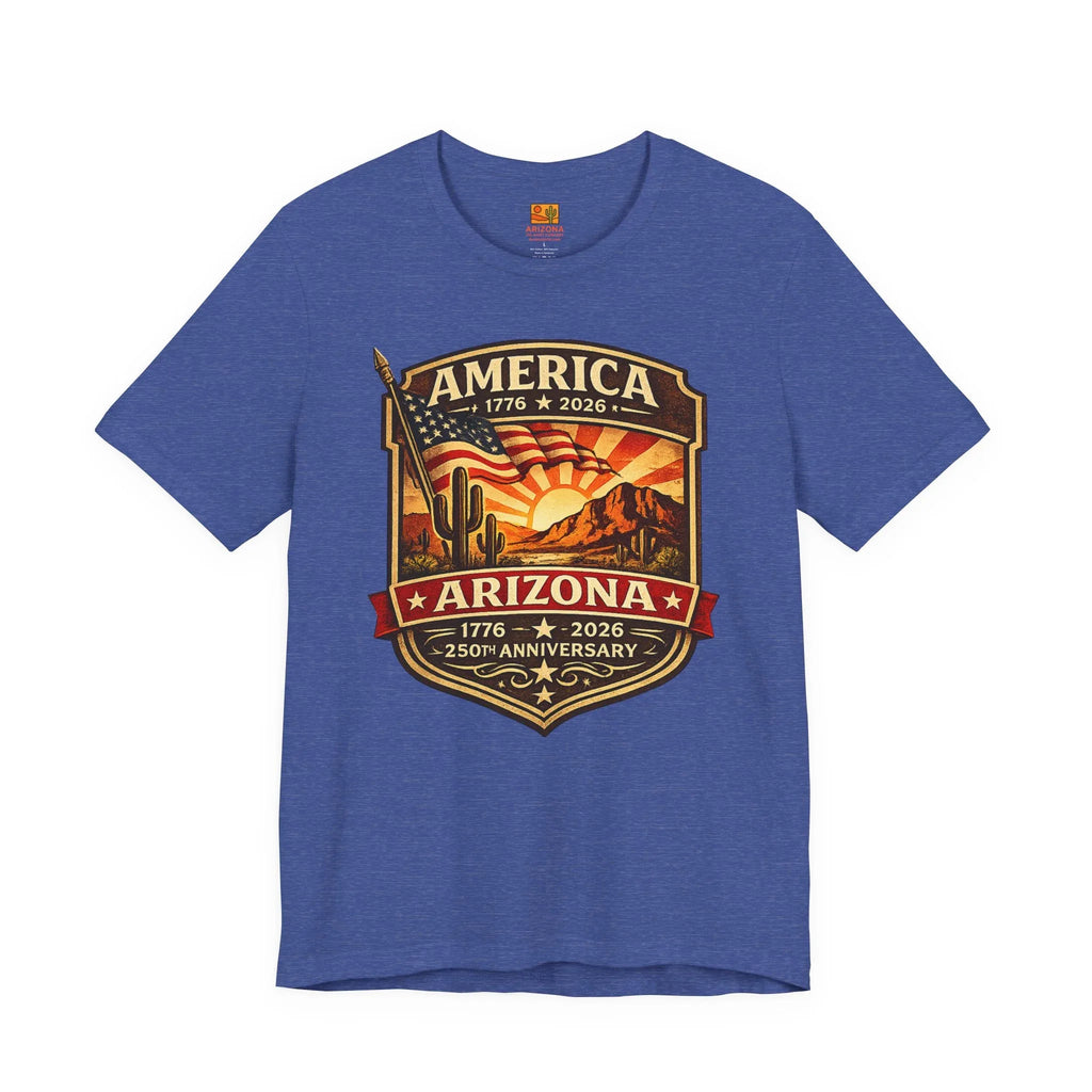 Arizona 250th Anniversary Tee — "America Arizona 1776–2026" Commemorative T-Shirt — back view