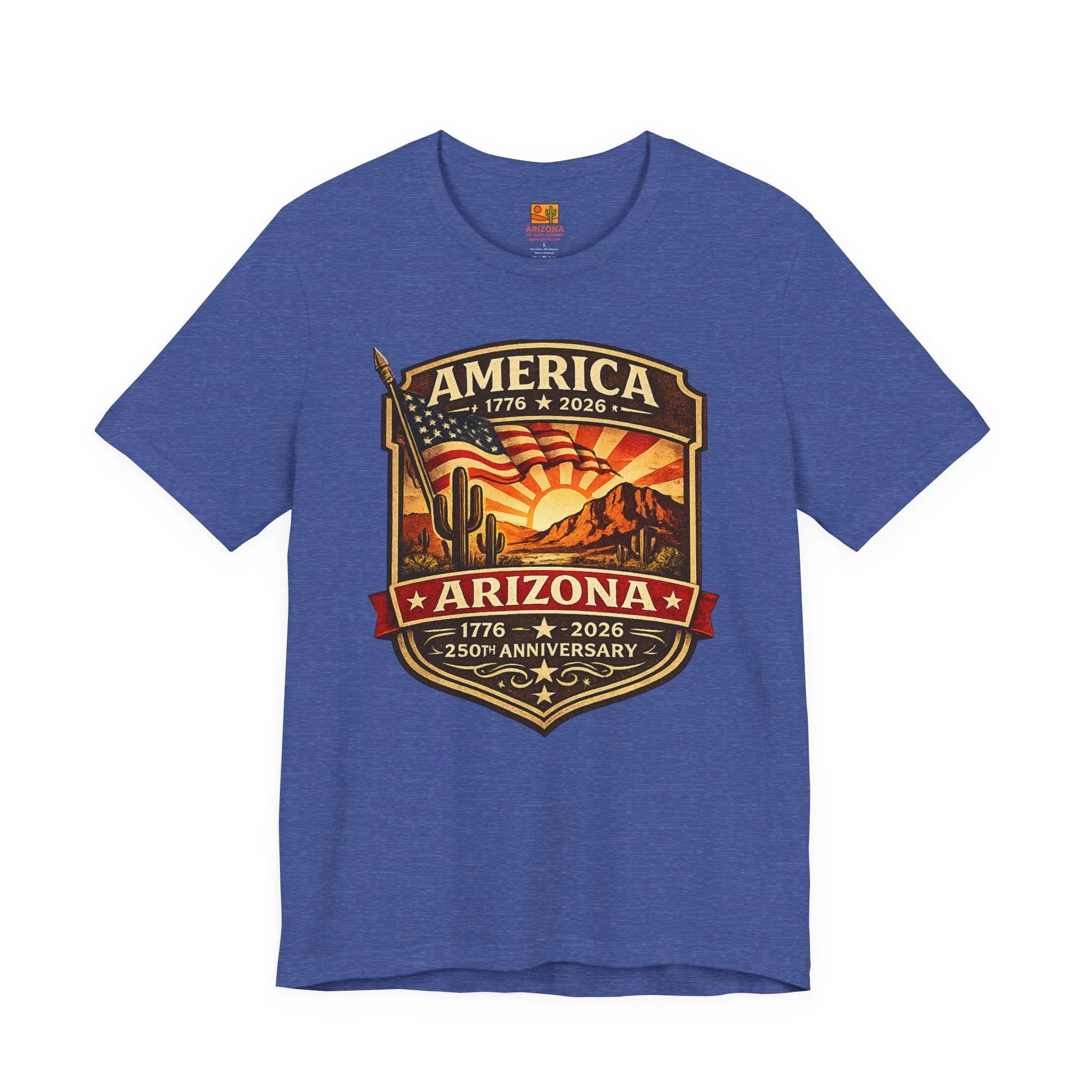 Arizona 250th Anniversary Tee — "America Arizona 1776–2026" Commemorative T-Shirt — back view