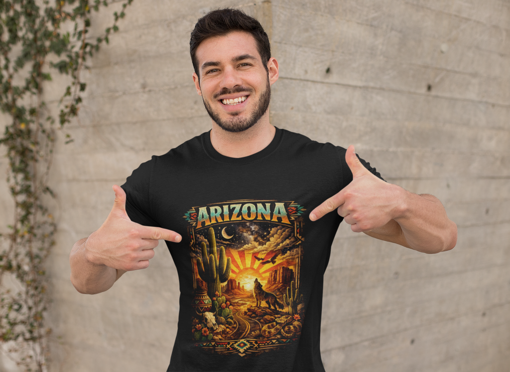 Arizona Desert Sunset T-Shirt — side view