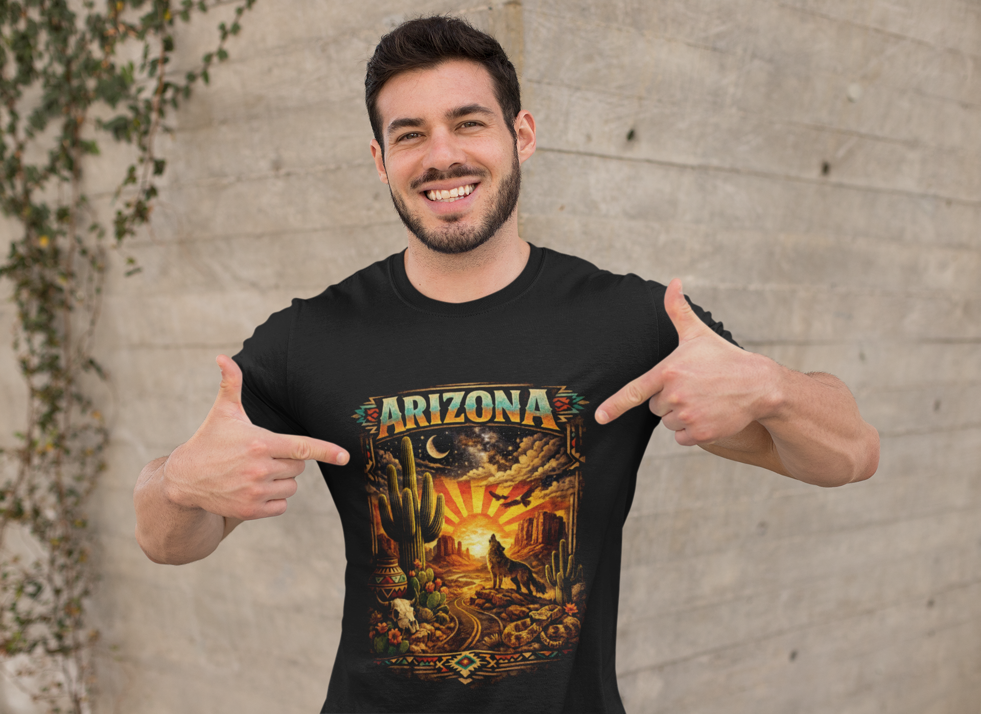 Arizona Desert Sunset T-Shirt — side view