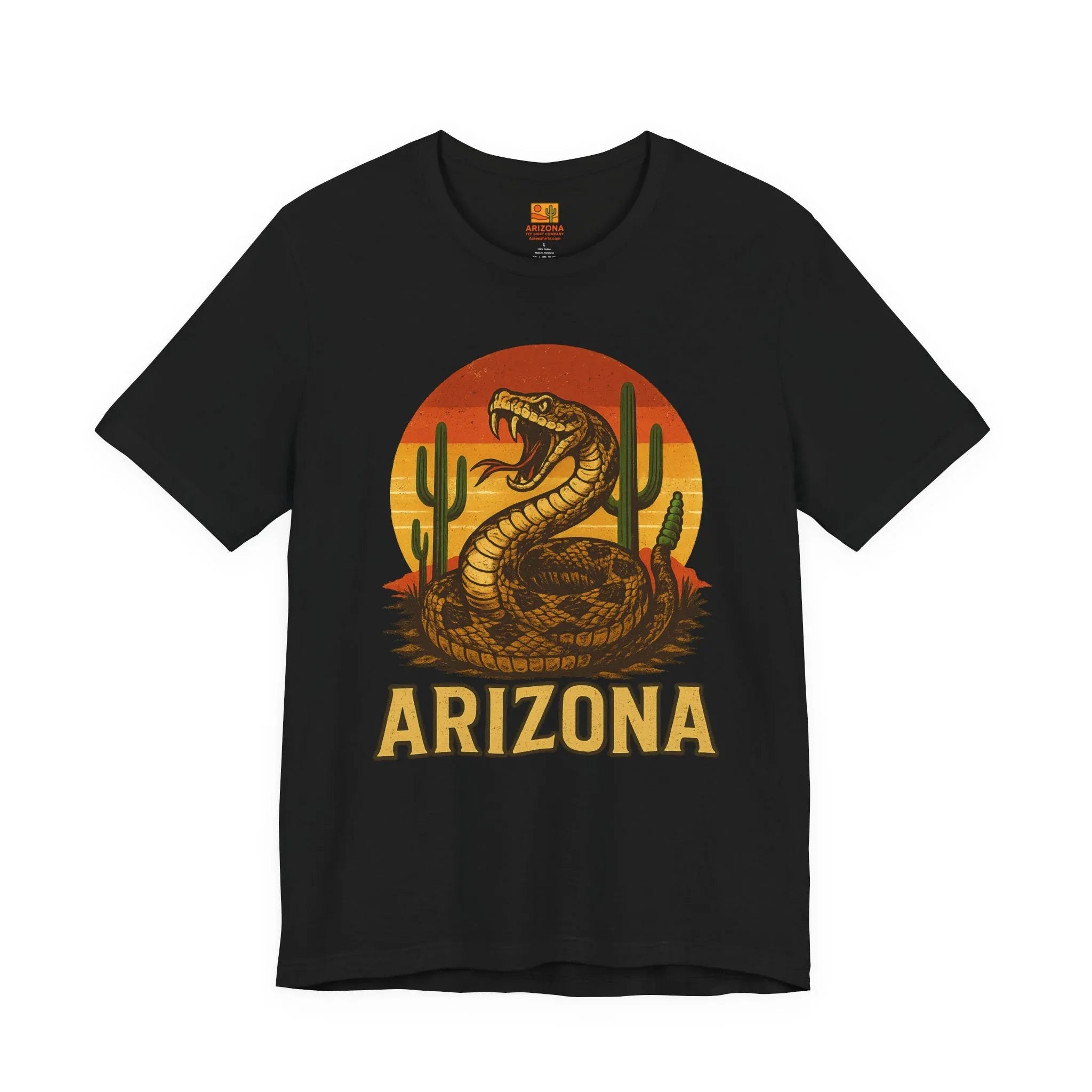 Arizona Rattlesnake Vintage Sunset Tee — side view