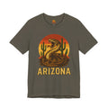 Arizona Rattlesnake Vintage Sunset Tee — detail view