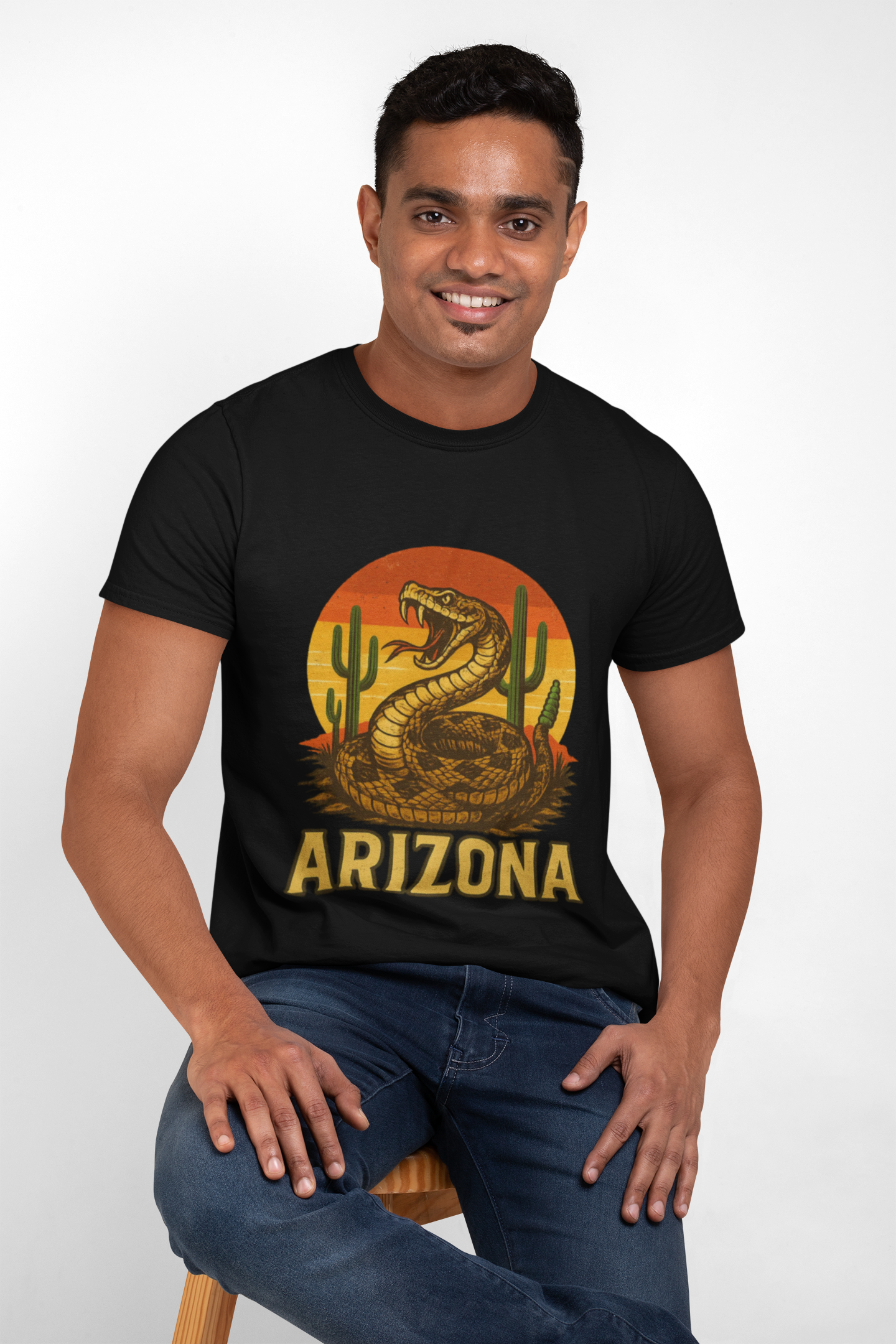 Arizona Rattlesnake Vintage Sunset Tee — alternate view