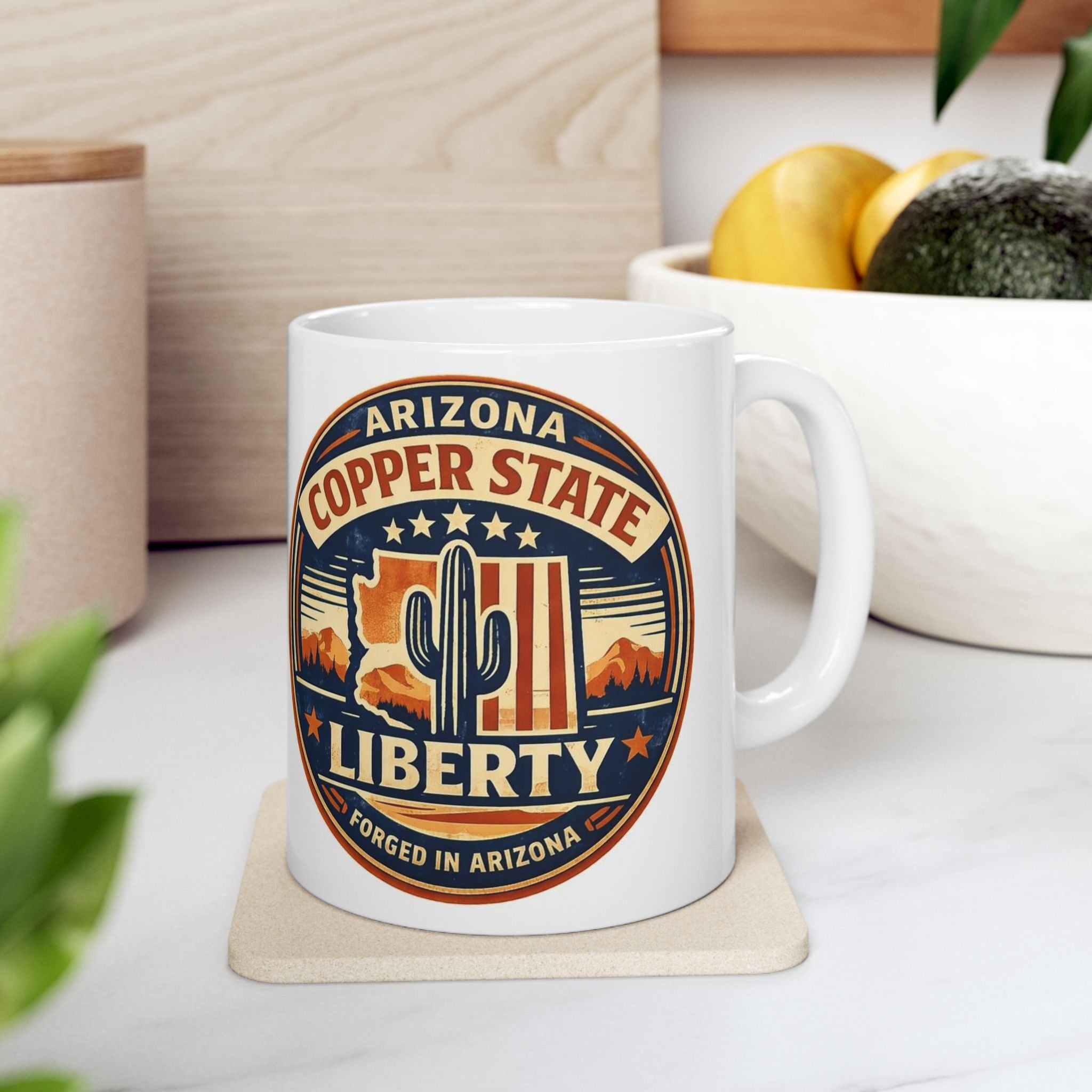 Copper State Ceramic Mug — front view