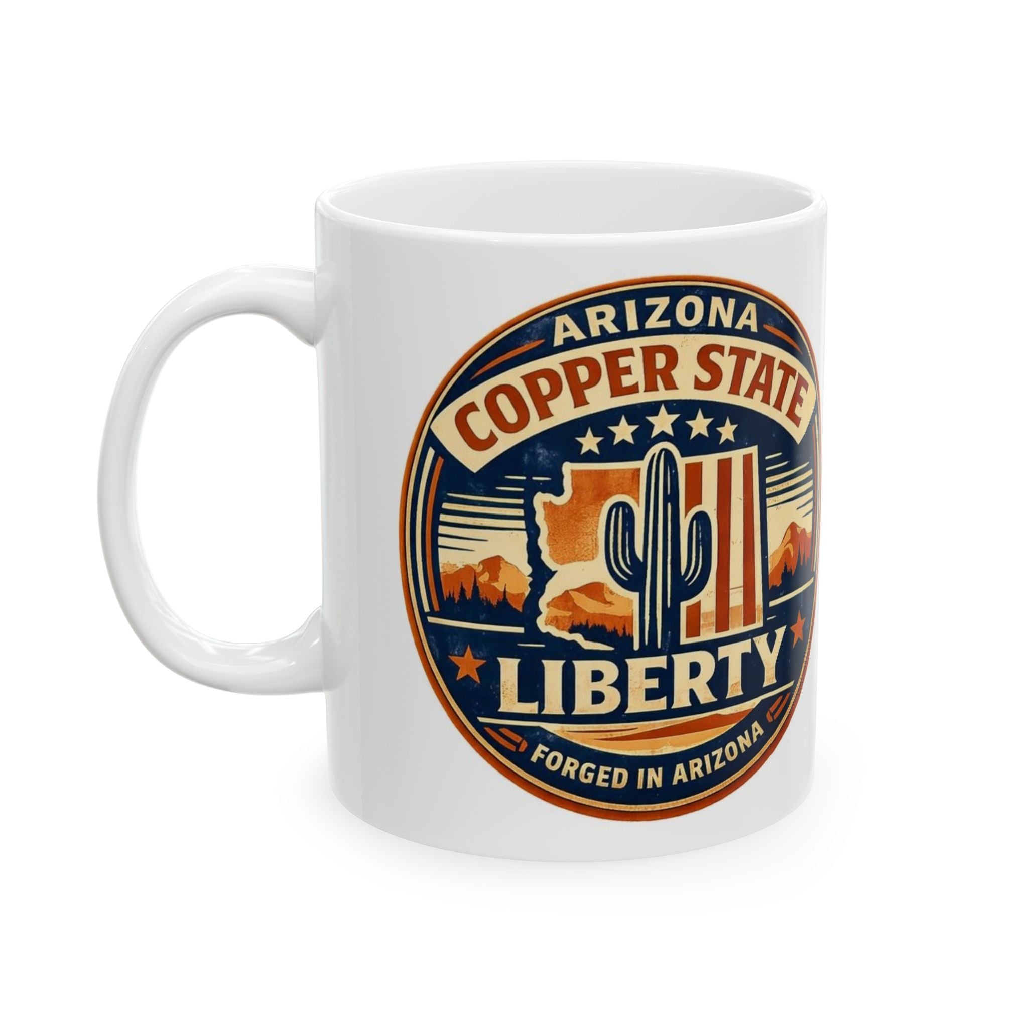 Copper State Ceramic Mug — lifestyle view