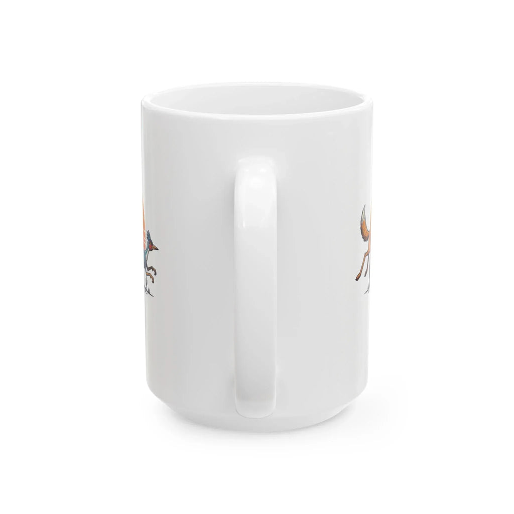 Coyote Wins Ceramic Mug — 'coyote wins' Text Design (11oz & 15oz) — back view 2