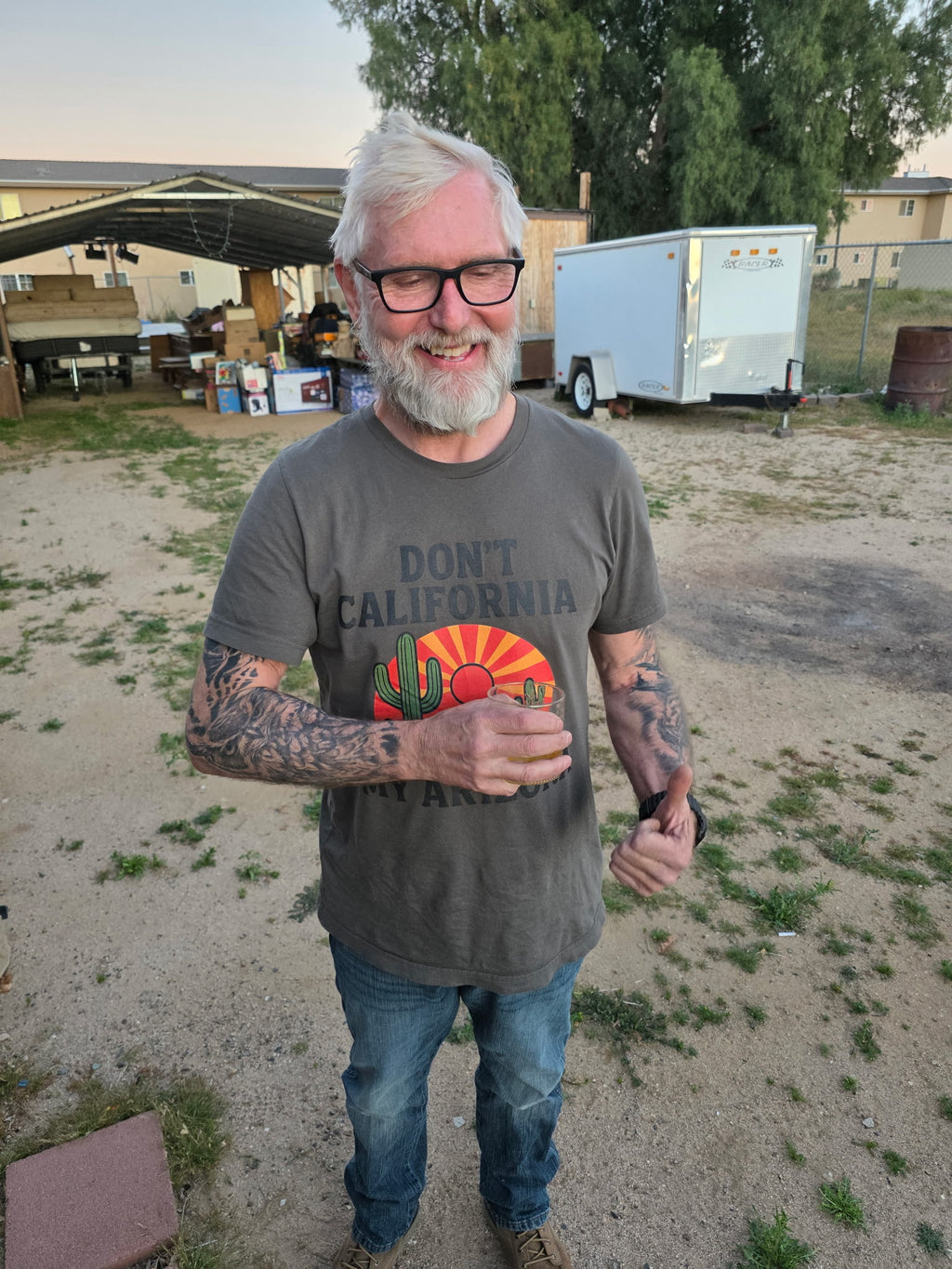 Don’t California My Arizona T‑Shirt — Funny Arizona Tee — back view