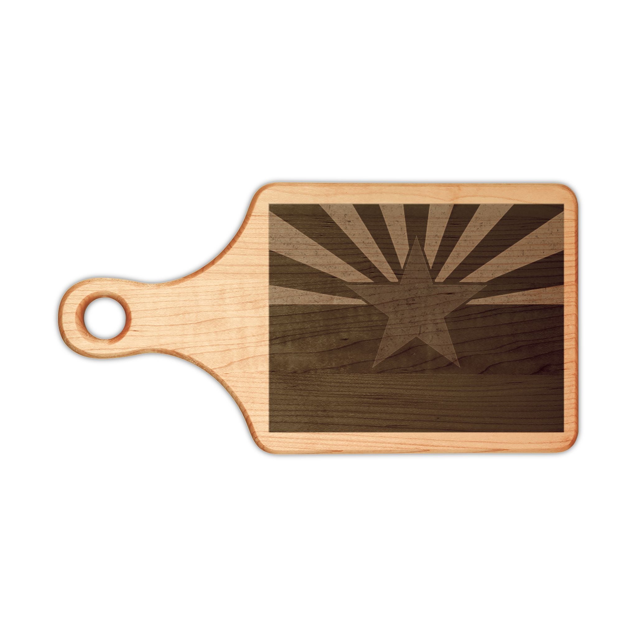 Engraved Desert Scene Cutting Board — back view