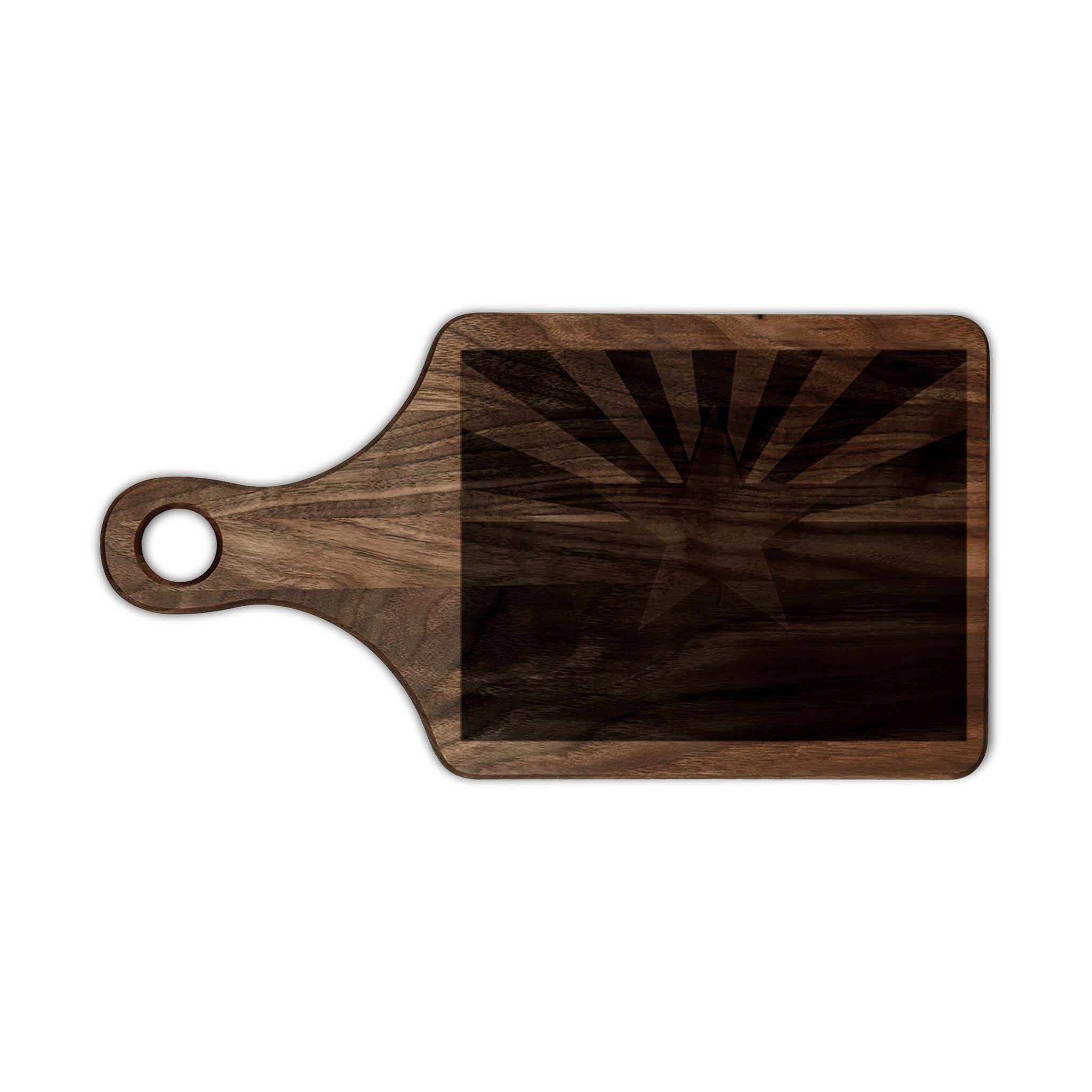 Engraved Desert Scene Cutting Board — detail view